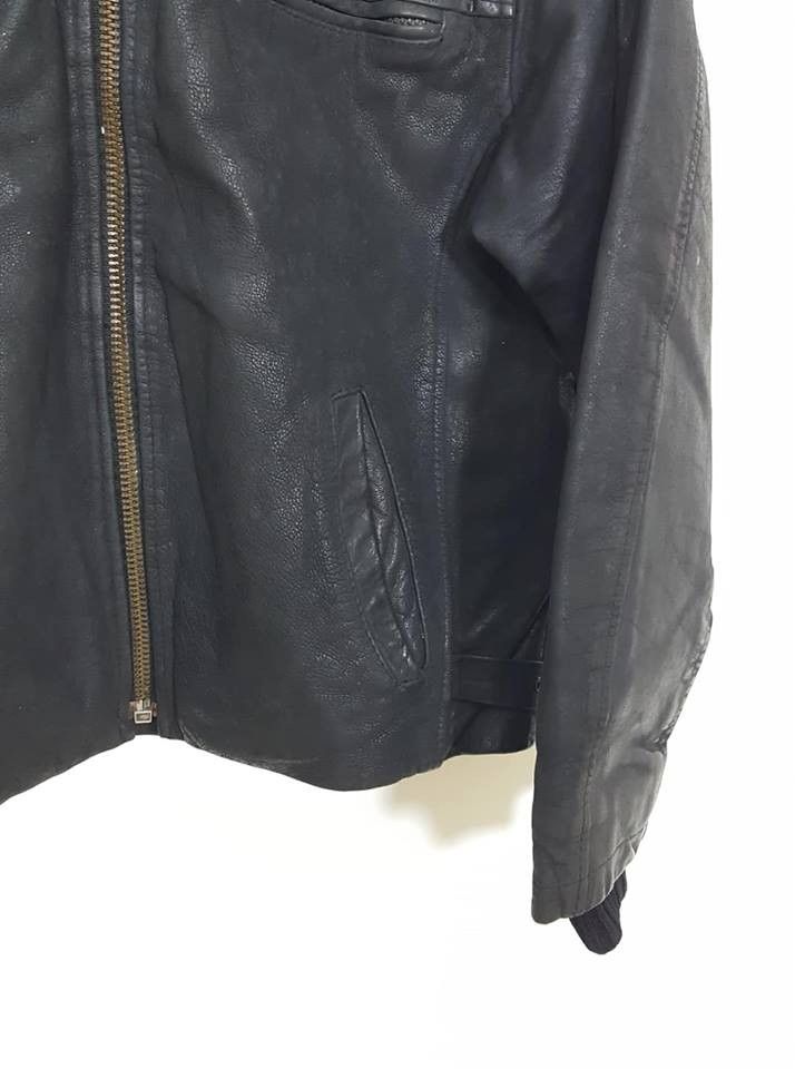 Vintage × Wrangler WRANGLER SPELLOUT LEATHER ZIPPER JACKET Size US M / EU 48-50 / 2 - 10 Thumbnail
