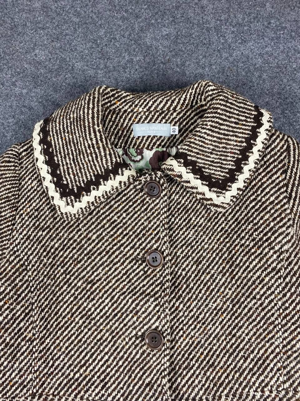 Designer blanc manteaux paris wool thrench coat nice design Size M / US 6-8 / IT 42-44 - 2 Thumbnail