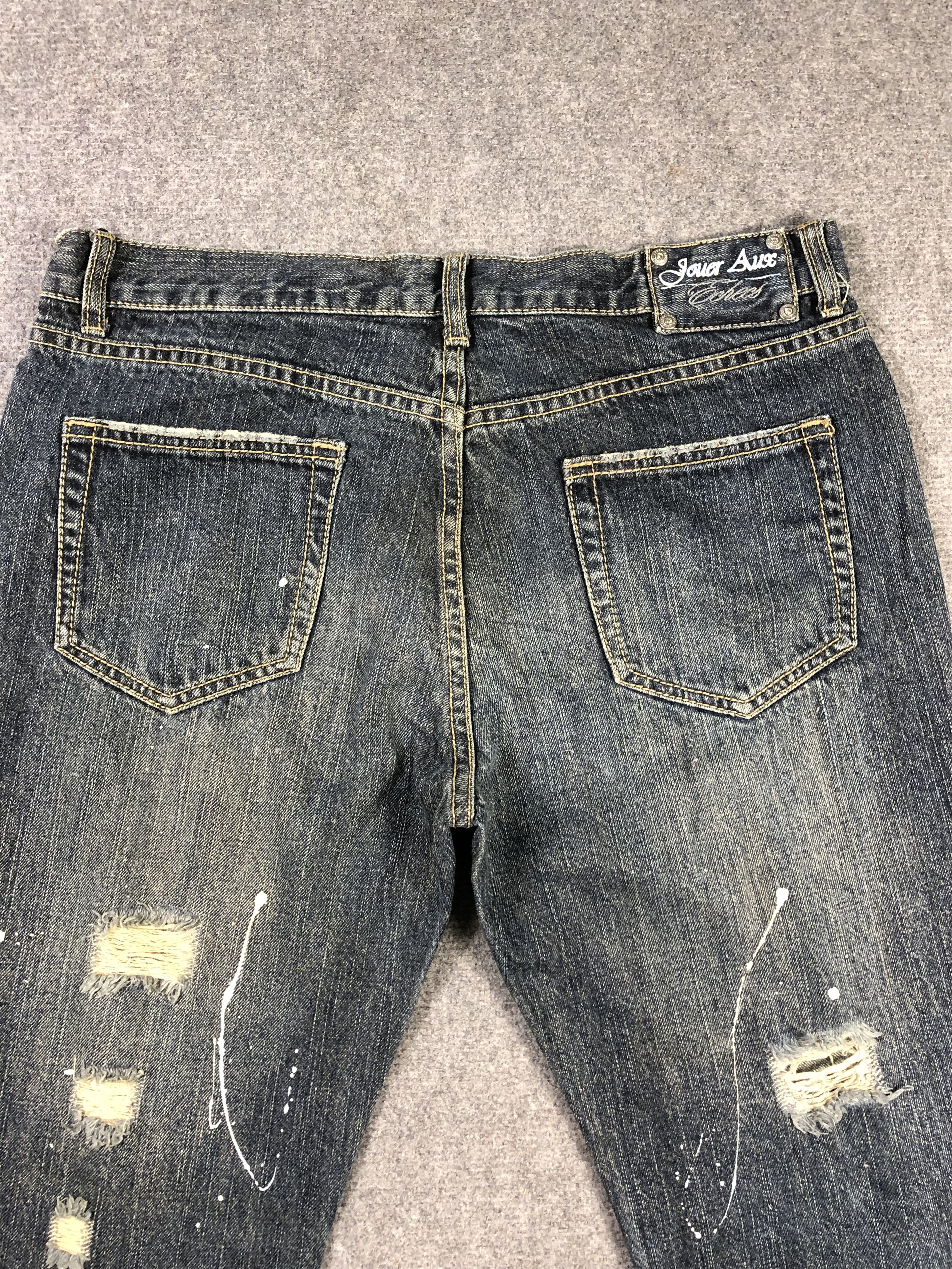 Japanese Brand Jour Eux Echecs Denim Jeans 35x29.5 Size US 35 - 10 Thumbnail