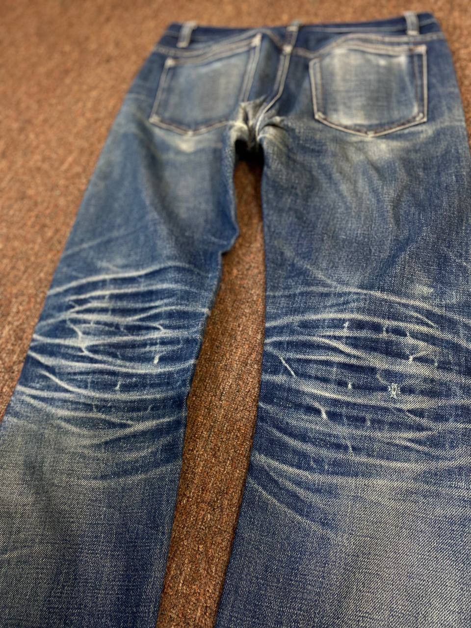 vintage apc selvedge distressed denim