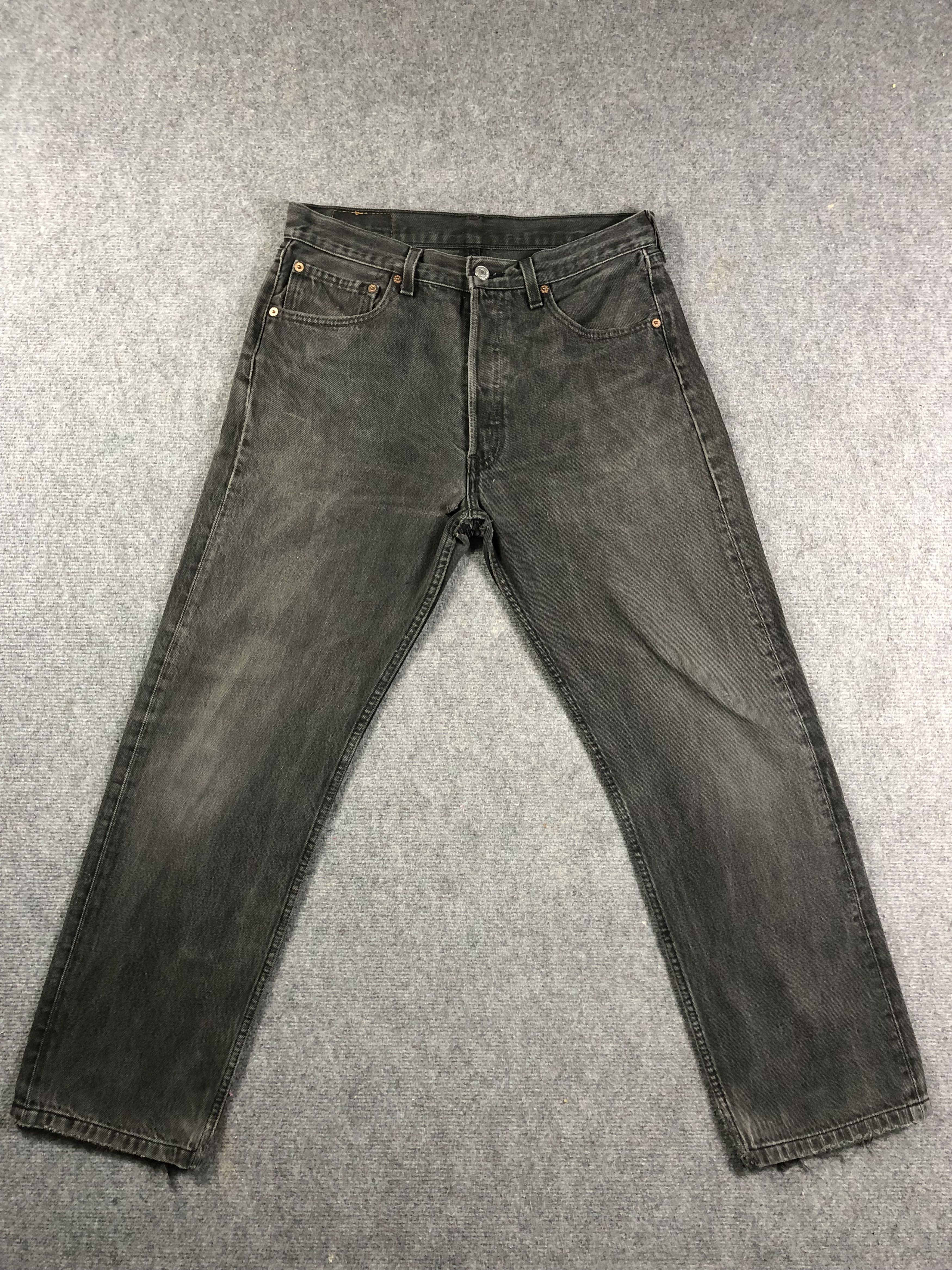 Levi's Vintage Levis 501 Faded Black Denim Jeans 32x29 Size US 32 / EU 48 - 1 Thumbnail