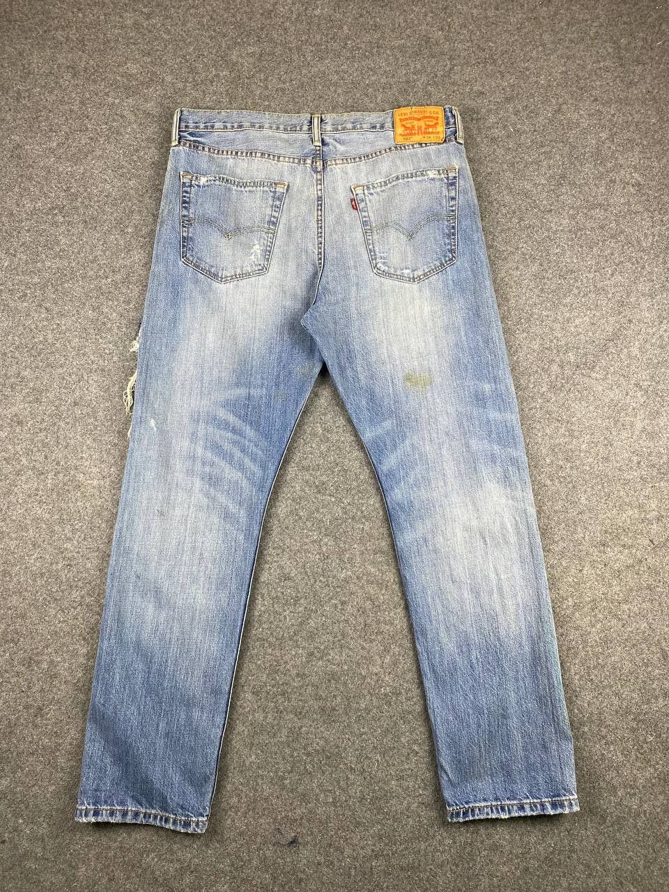 Levi's levis 522 slim cut distressed denim Size US 37 - 2 Thumbnail