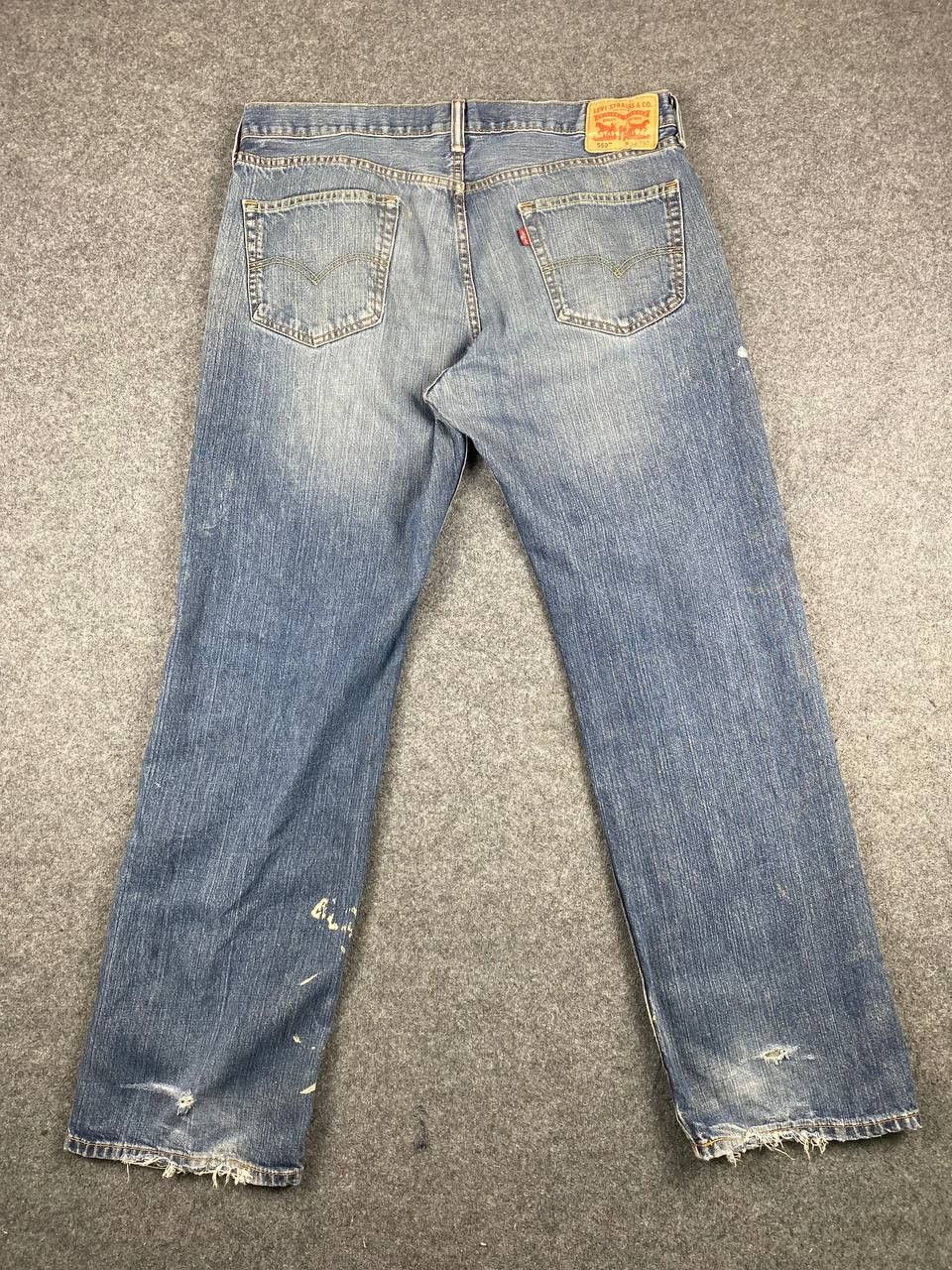 image of 559 Relaxed Straight Fit Distressed Denim, Men's (Size 40)