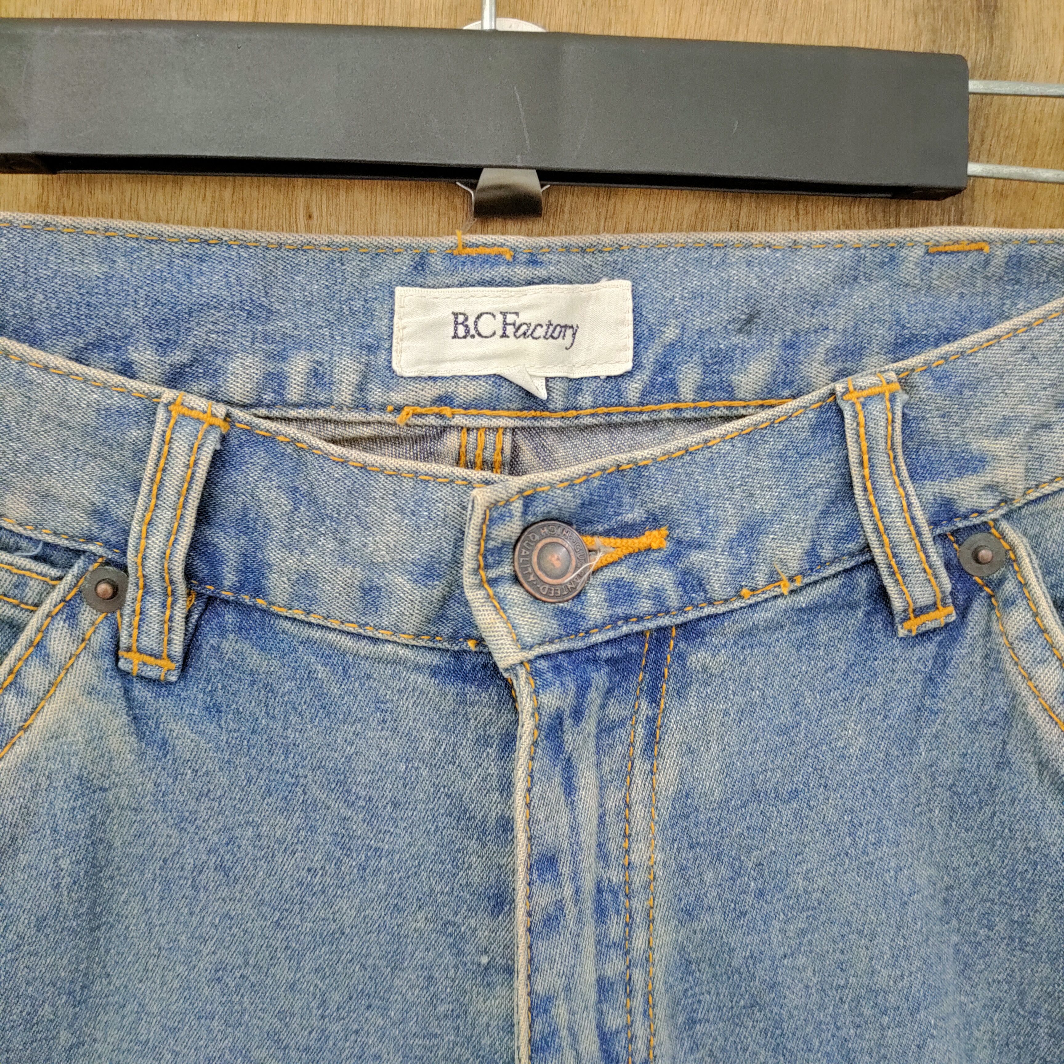 Japanese Brand × StraightFaded B.C FACTORY DISTRESSED JEANS CARGO PANTS Size US 31 - 4 Thumbnail