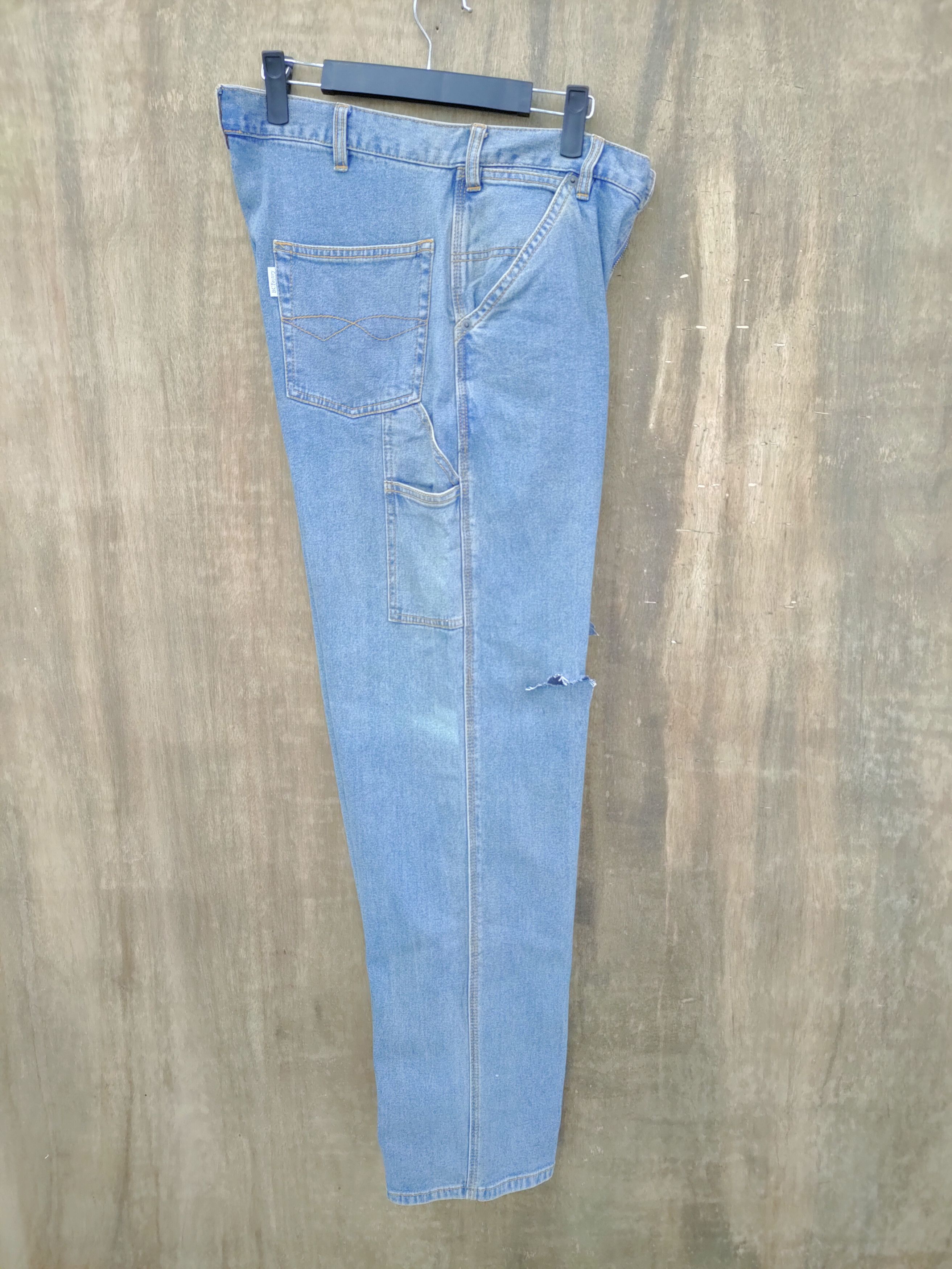 Japanese Brand × StraightFaded B.C FACTORY DISTRESSED JEANS CARGO PANTS Size US 31 - 11 Thumbnail