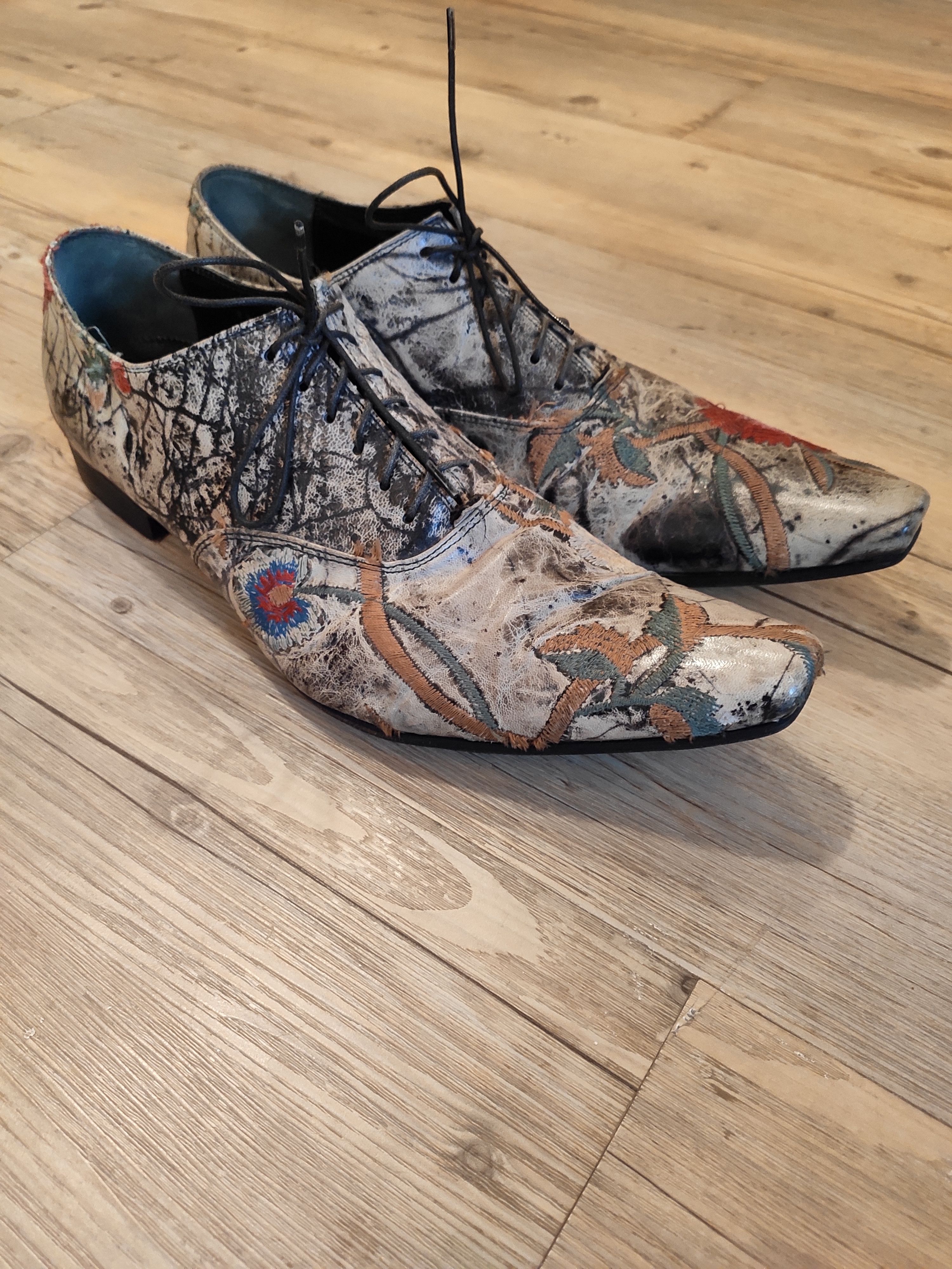 Gianni Barbato Floral embroidered derbies. Like DIOR or Saint Laurent Size US 9 / EU 42 - 3 Thumbnail