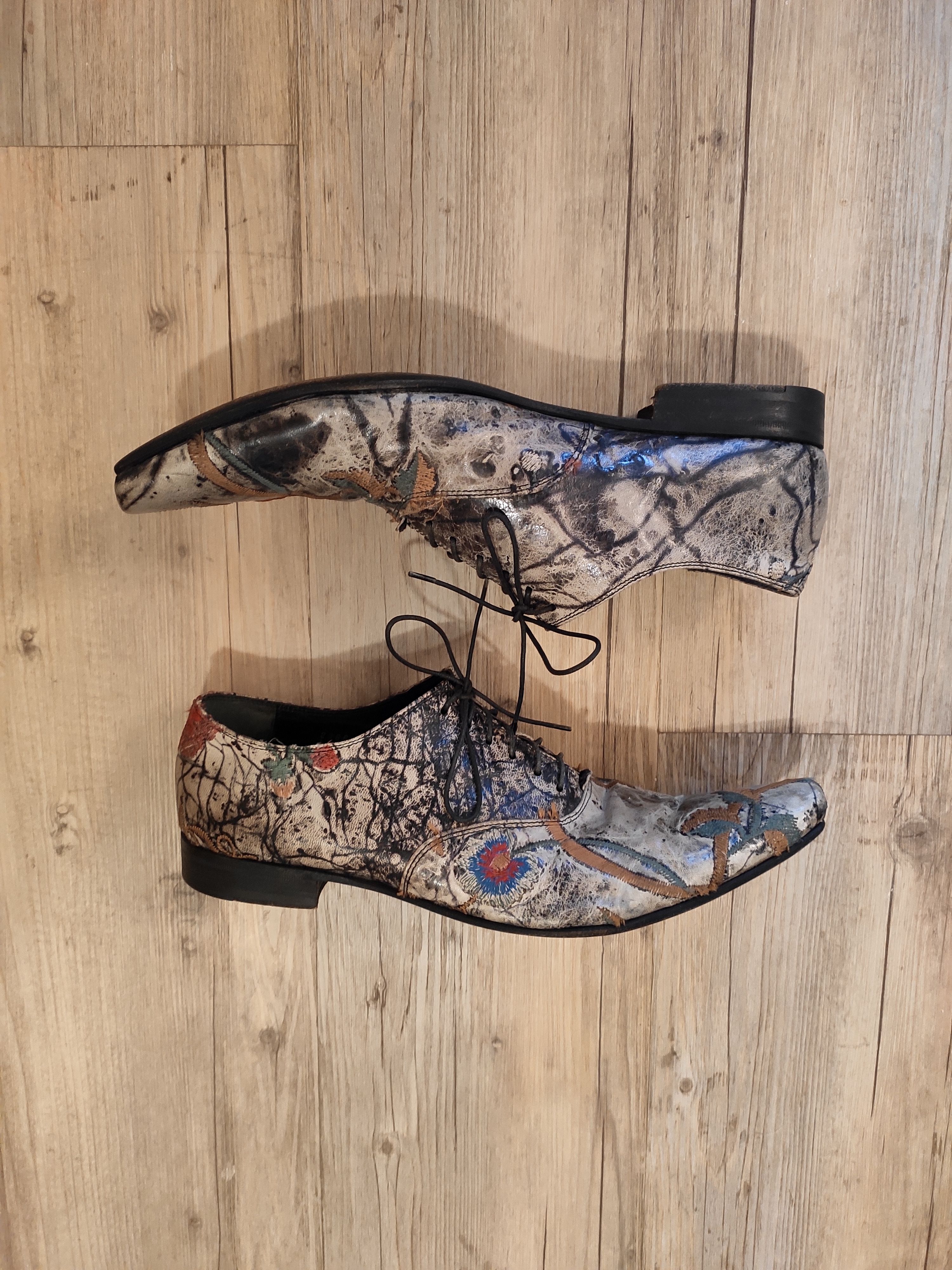 Gianni Barbato Floral embroidered derbies. Like DIOR or Saint Laurent Size US 9 / EU 42 - 4 Thumbnail