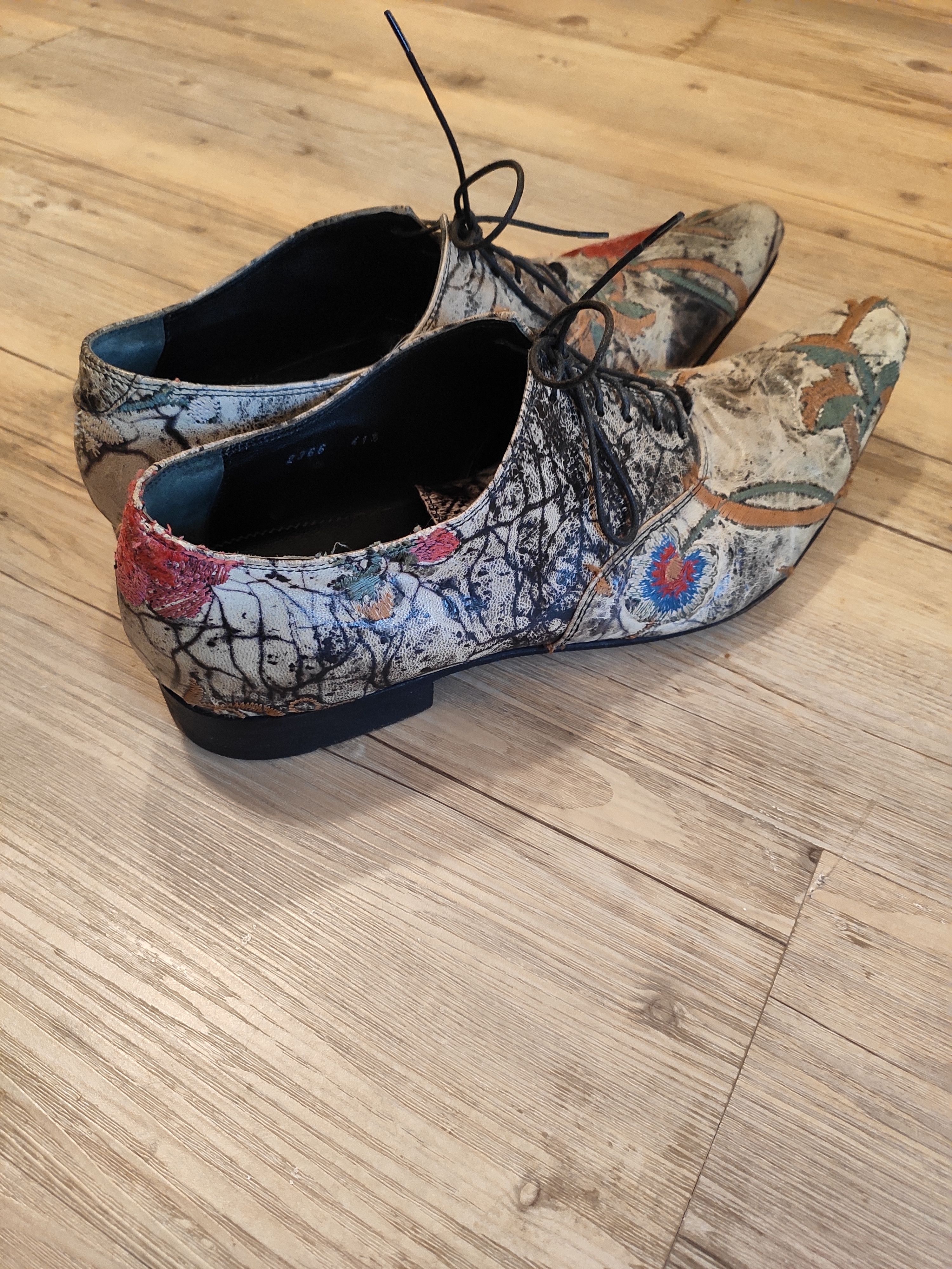Gianni Barbato Floral embroidered derbies. Like DIOR or Saint Laurent Size US 9 / EU 42 - 5 Thumbnail