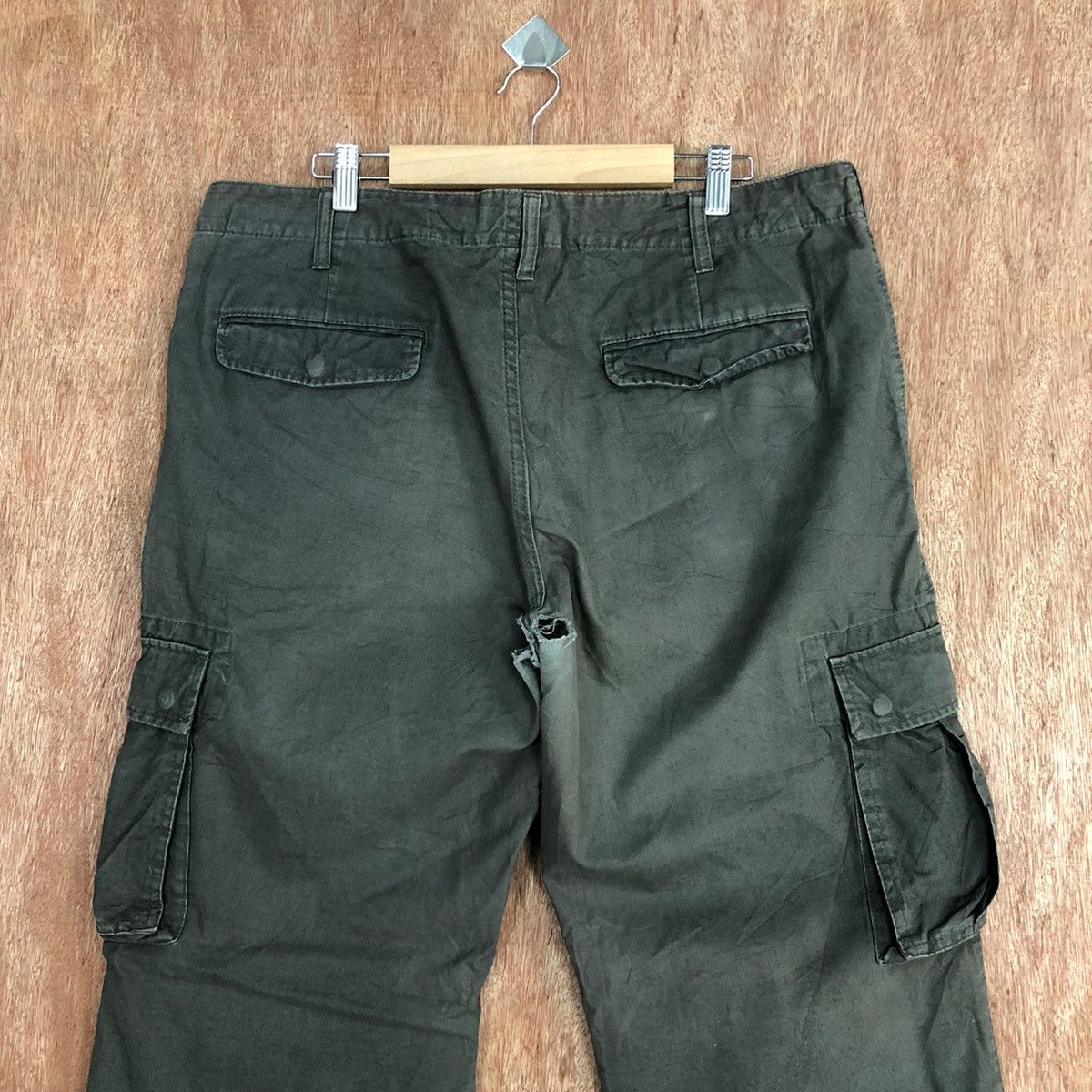 Japanese Brand DLL Uniqlo Grey Multipocket Tactical Cargo Pants #c897 Size US 35 - 9 Thumbnail