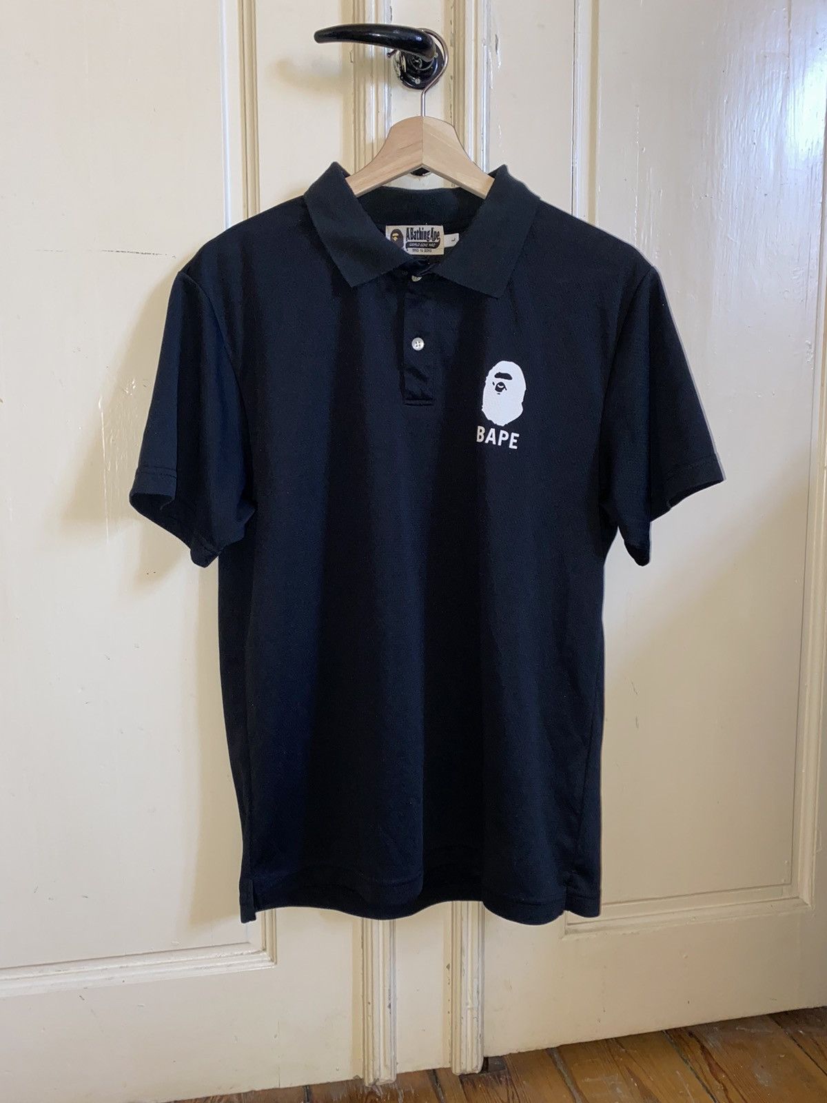 Bape black polo shirt