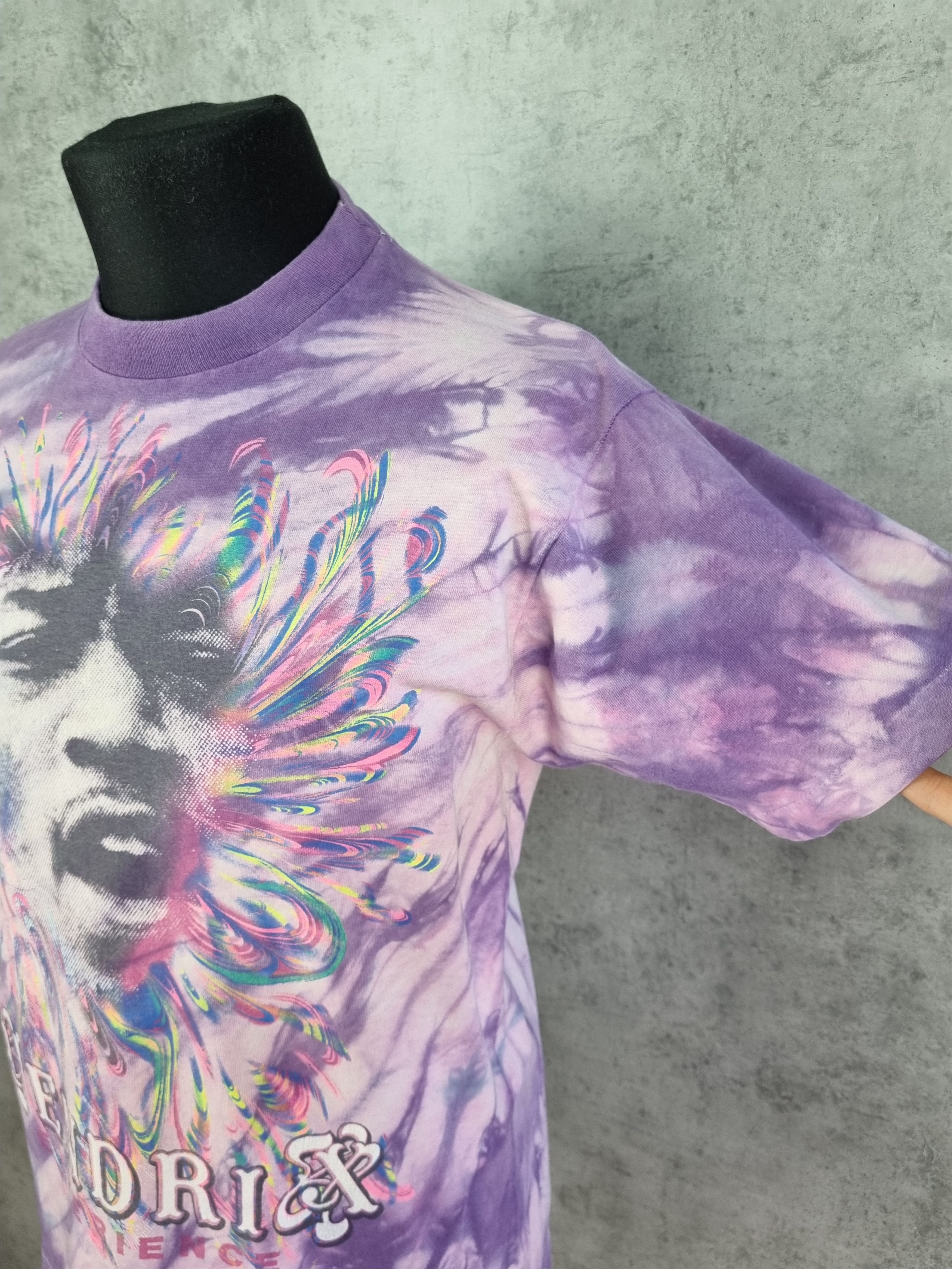 Band Tees × Jimi Hendrix 90s Single Stitch Jimi Hendrix Psychedelic tie dye tee Size US M / EU 48-50 / 2 - 6 Thumbnail