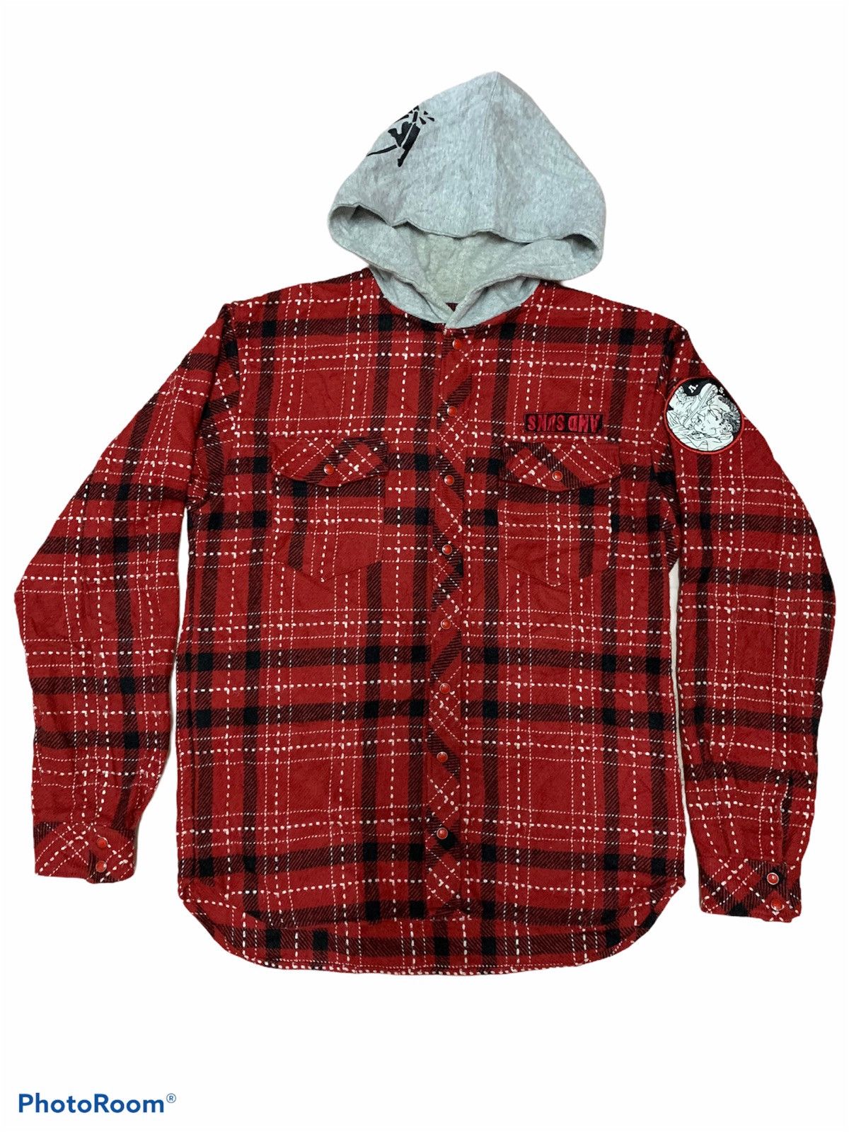 ANDSUNS Andsuns Anarchy And Peace Snap Button flannel hoodie Size US M / EU 48-50 / 2 - 1 Thumbnail