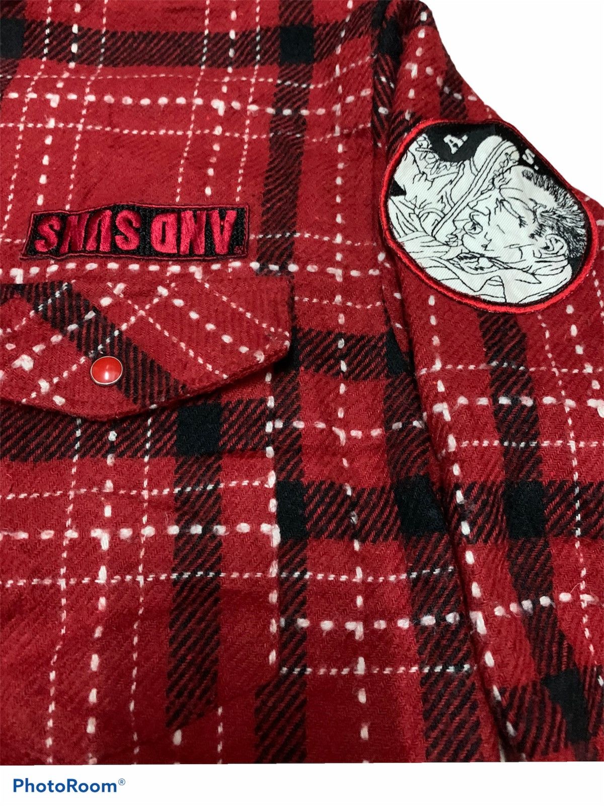 ANDSUNS Andsuns Anarchy And Peace Snap Button flannel hoodie Size US M / EU 48-50 / 2 - 3 Thumbnail