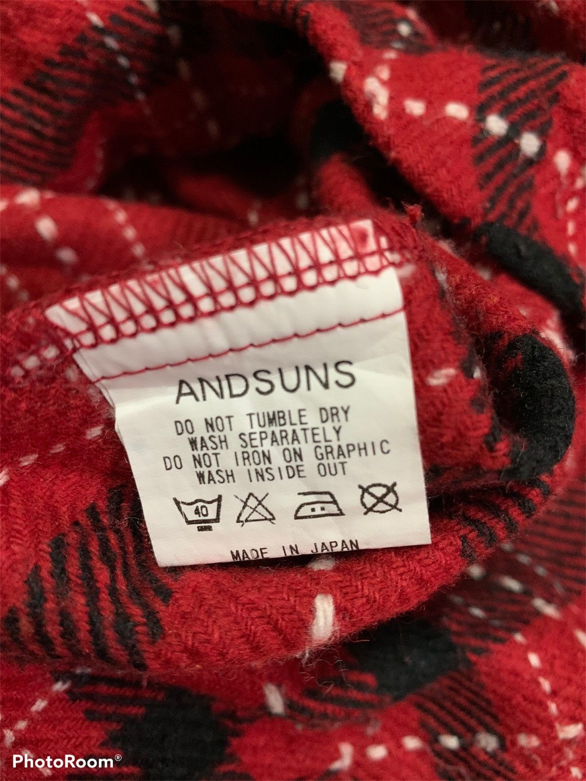 ANDSUNS Andsuns Anarchy And Peace Snap Button flannel hoodie Size US M / EU 48-50 / 2 - 5 Thumbnail
