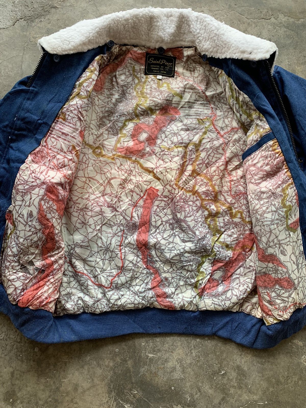 Japanese Brand Saint Pierr Denim Flight Bomber Jacket Size US L / EU 52-54 / 3 - 9 Thumbnail