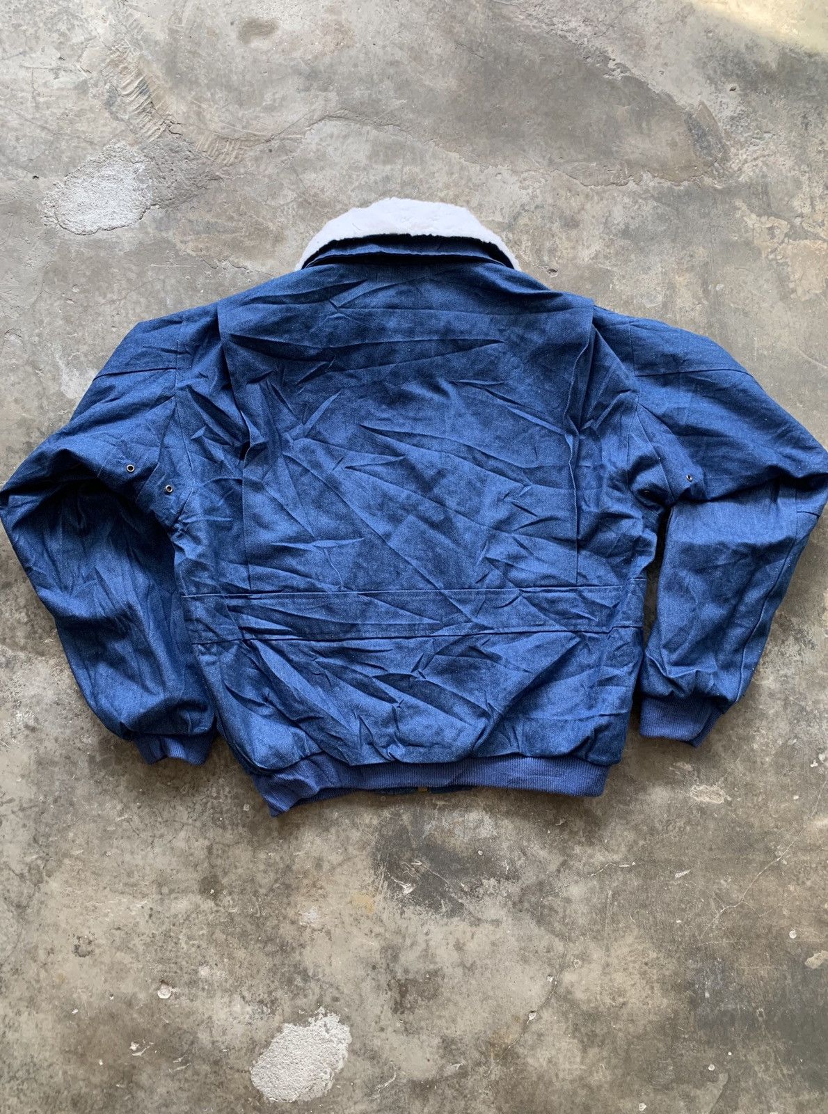 Japanese Brand Saint Pierr Denim Flight Bomber Jacket Size US L / EU 52-54 / 3 - 13 Thumbnail