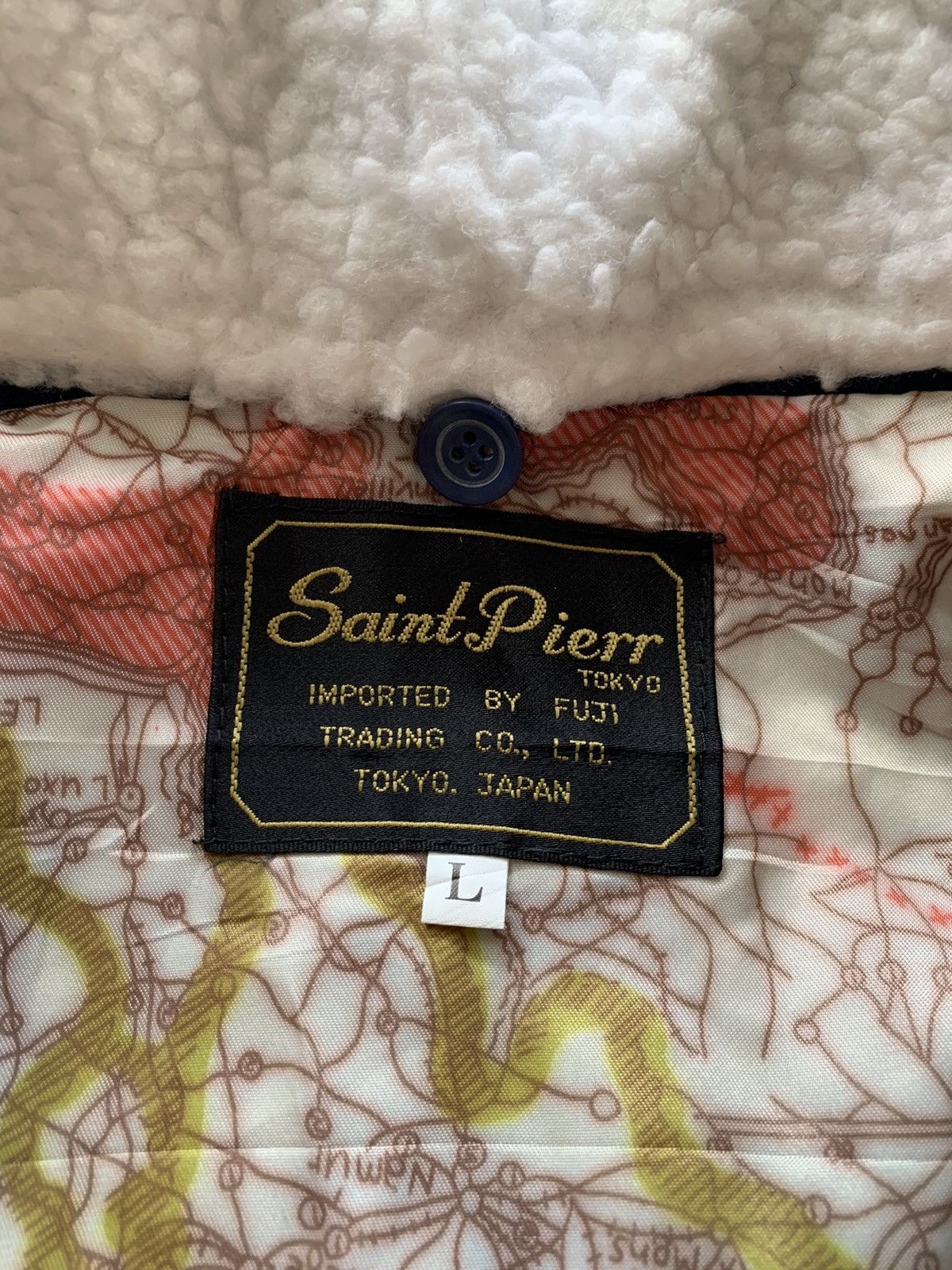 Japanese Brand Saint Pierr Denim Flight Bomber Jacket Size US L / EU 52-54 / 3 - 11 Thumbnail