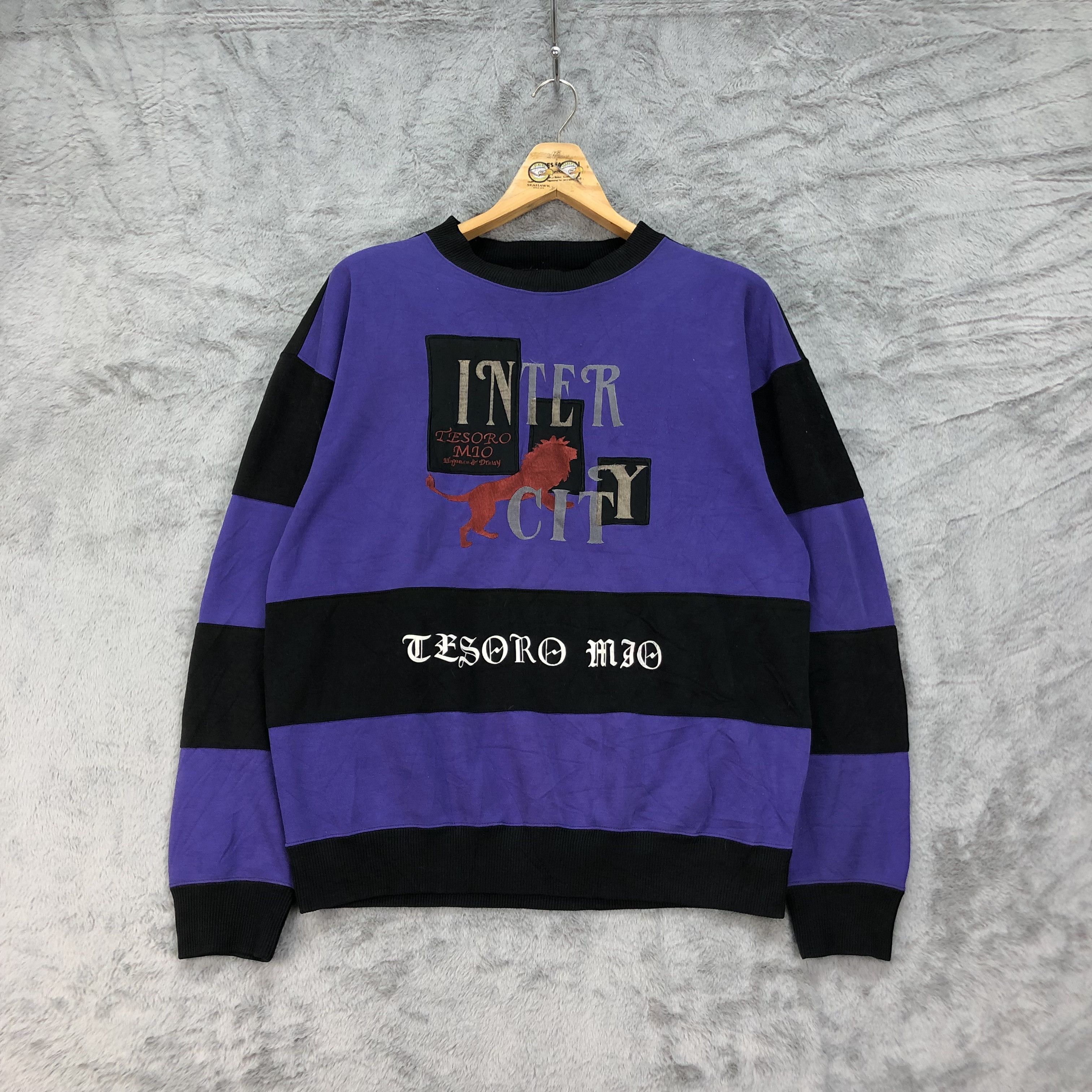 Japanese Brand Tesoro Mio Embroidery Logo Colorblock Sweatshirts #4455-154 Size US M / EU 48-50 / 2 - 1 Thumbnail