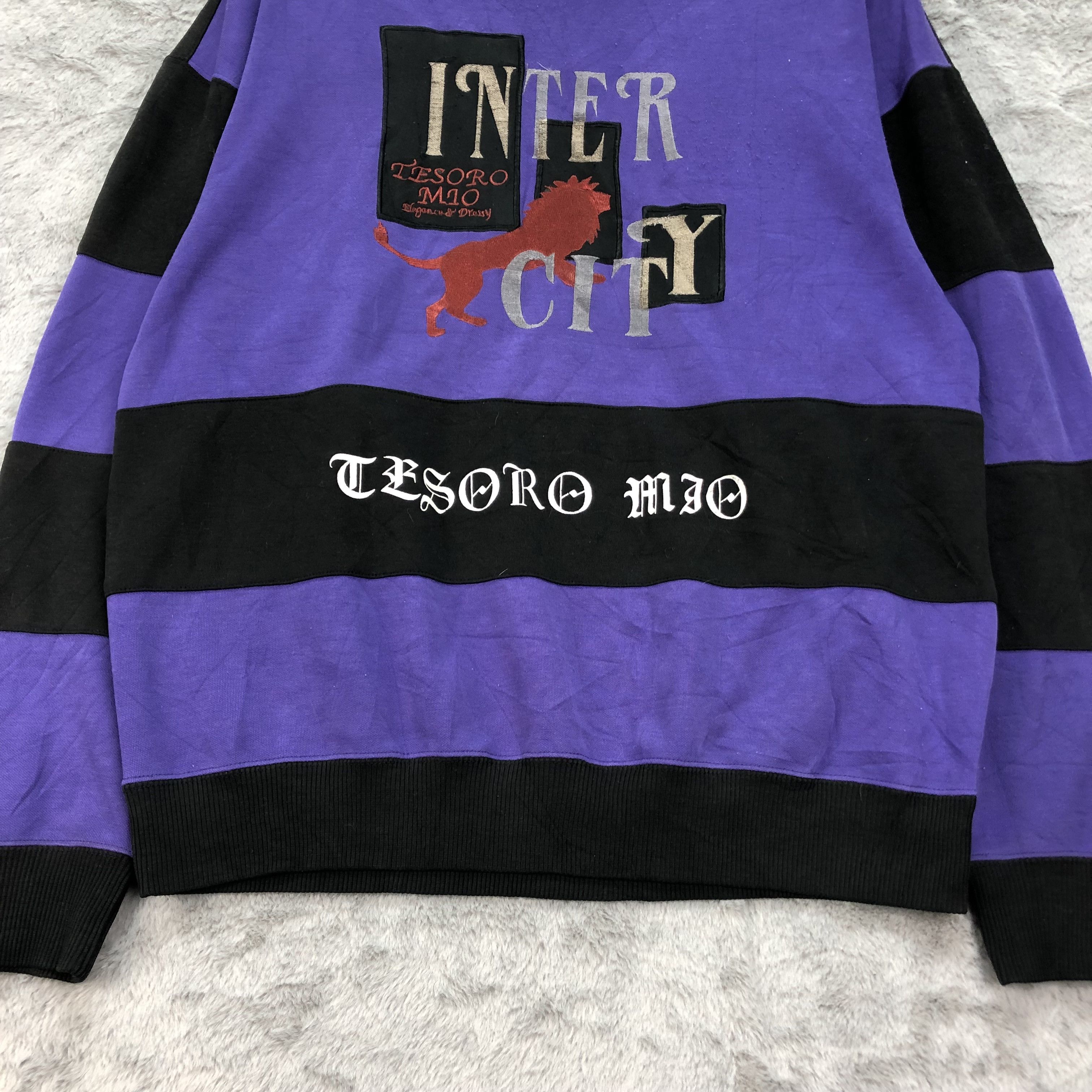 Japanese Brand Tesoro Mio Embroidery Logo Colorblock Sweatshirts #4455-154 Size US M / EU 48-50 / 2 - 4 Thumbnail