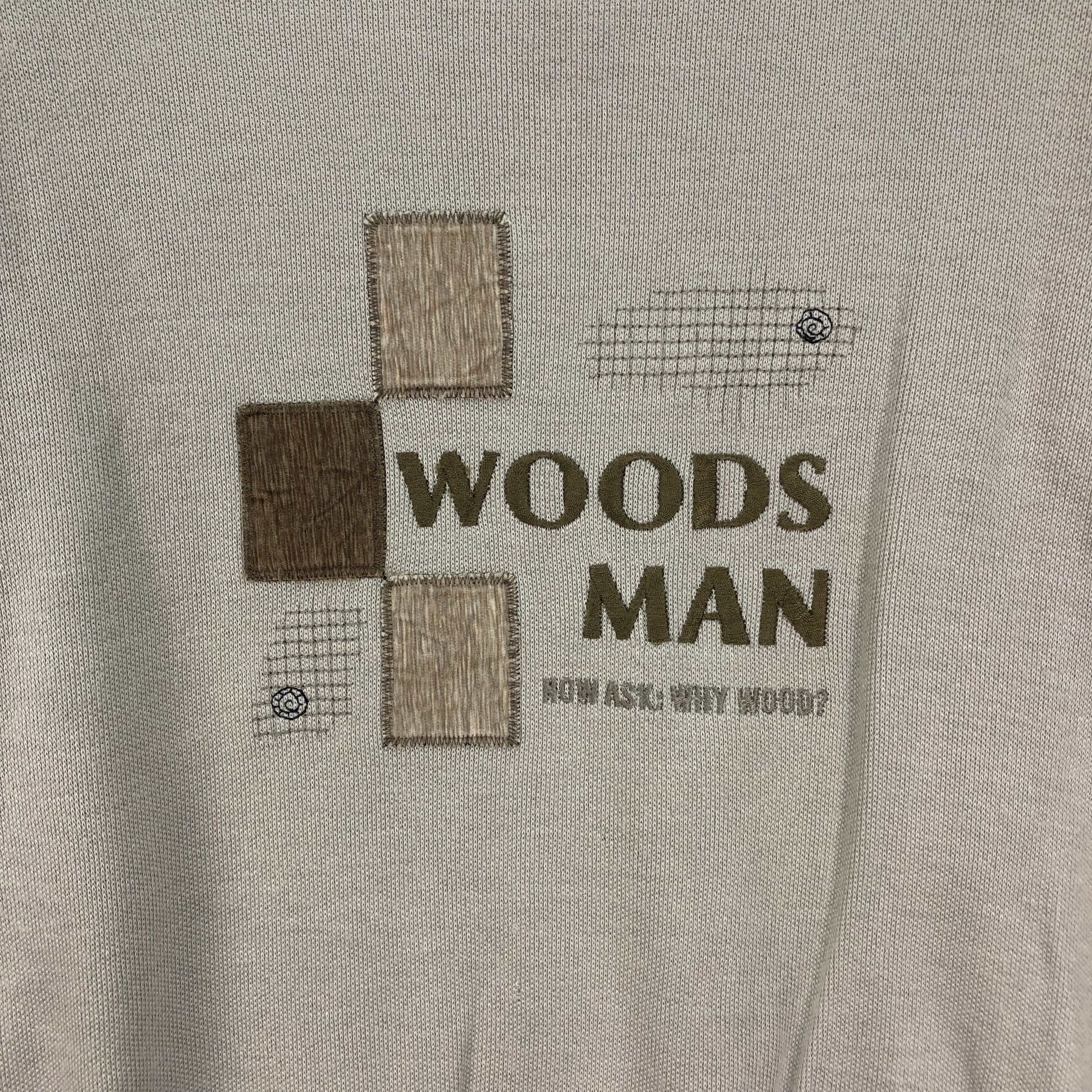 Japanese Brand WOODMAN Embroidery Big Logo Sweatshirts #4444-154 Size US M / EU 48-50 / 2 - 3 Thumbnail