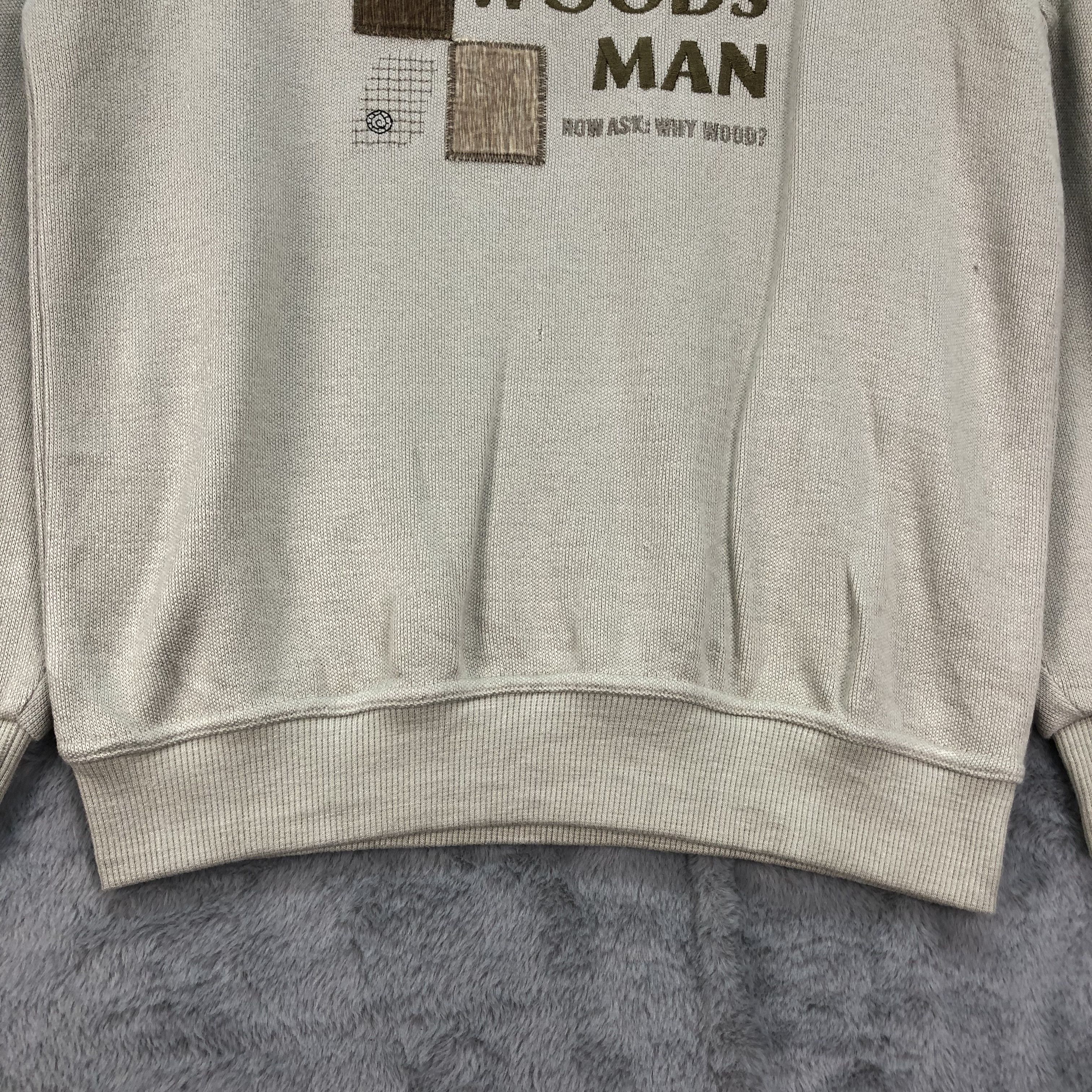 Japanese Brand WOODMAN Embroidery Big Logo Sweatshirts #4444-154 Size US M / EU 48-50 / 2 - 4 Thumbnail