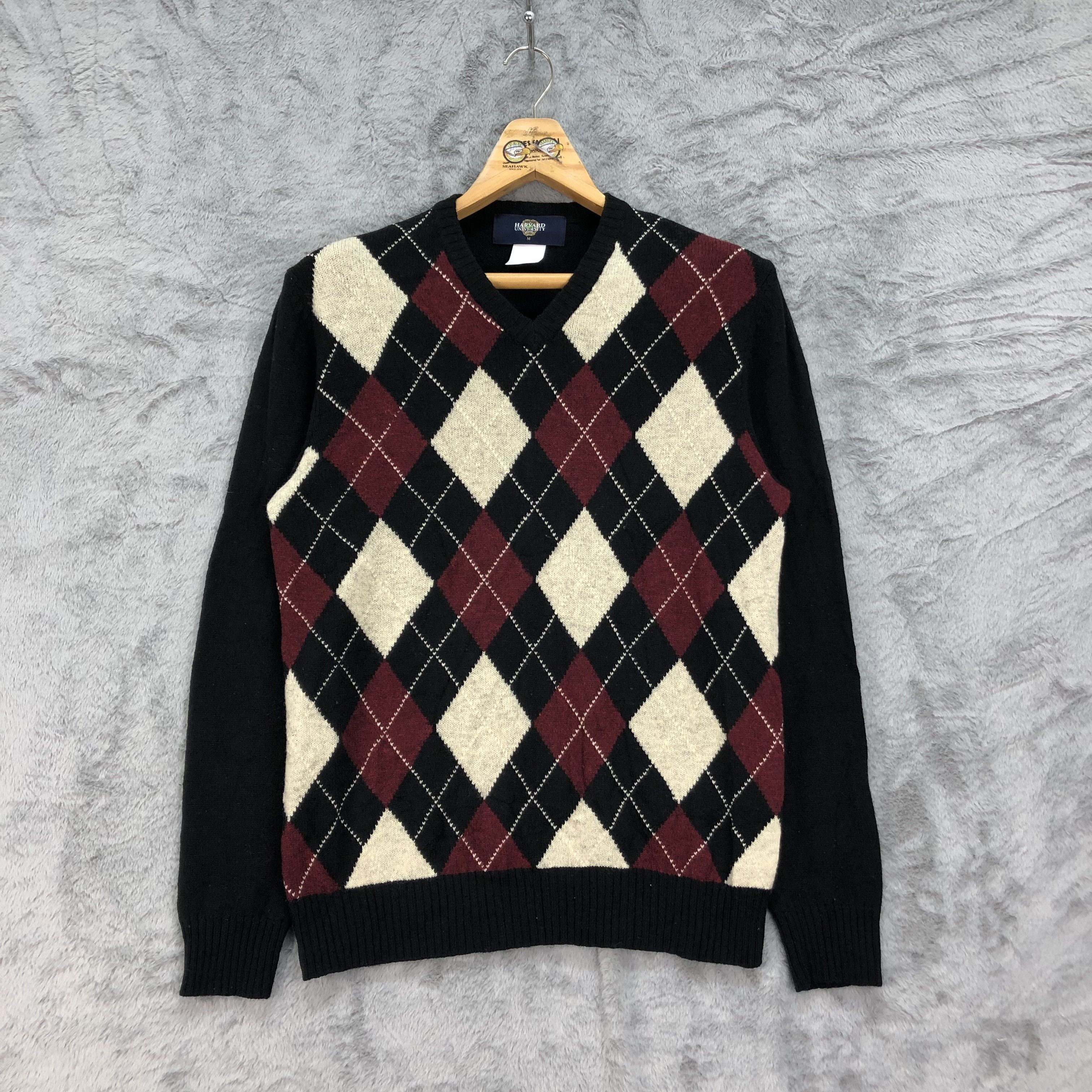 Other Harvard University Checked Knitwear Sweater #4442-154 Size US S / EU 44-46 / 1 - 1 Thumbnail