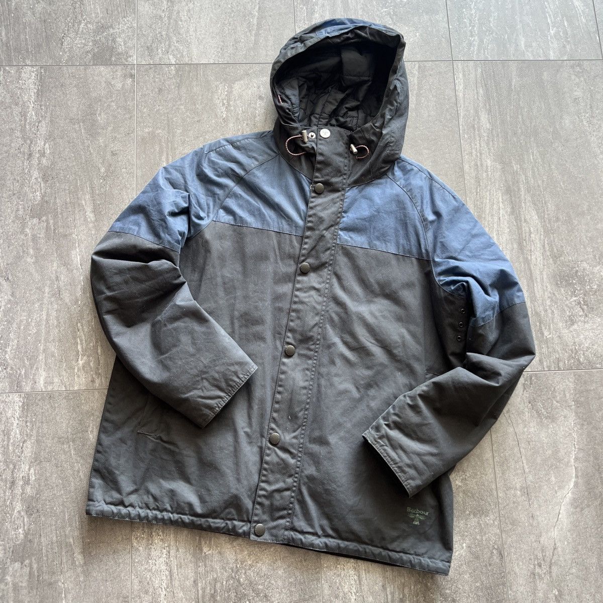Barbour BARBOUR AIRA Wax Jacket SAMP Beacon Brand Navy Hooded Grailed
