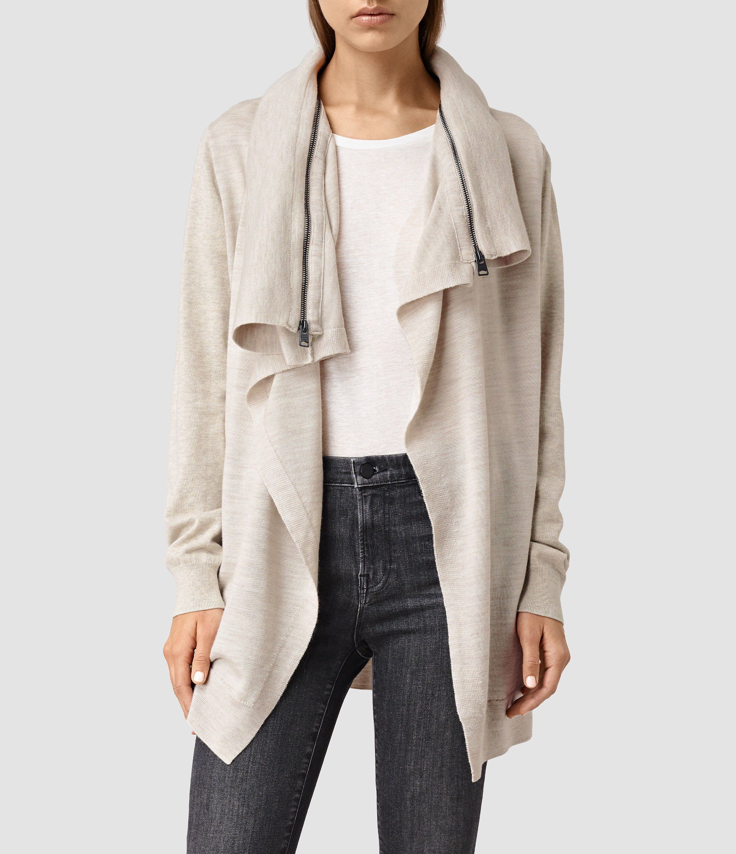 Allsaints × Designer AllSaints Dahlia Sweater Wool Open Cardigan Size M / US 6-8 / IT 42-44 - 1 Thumbnail