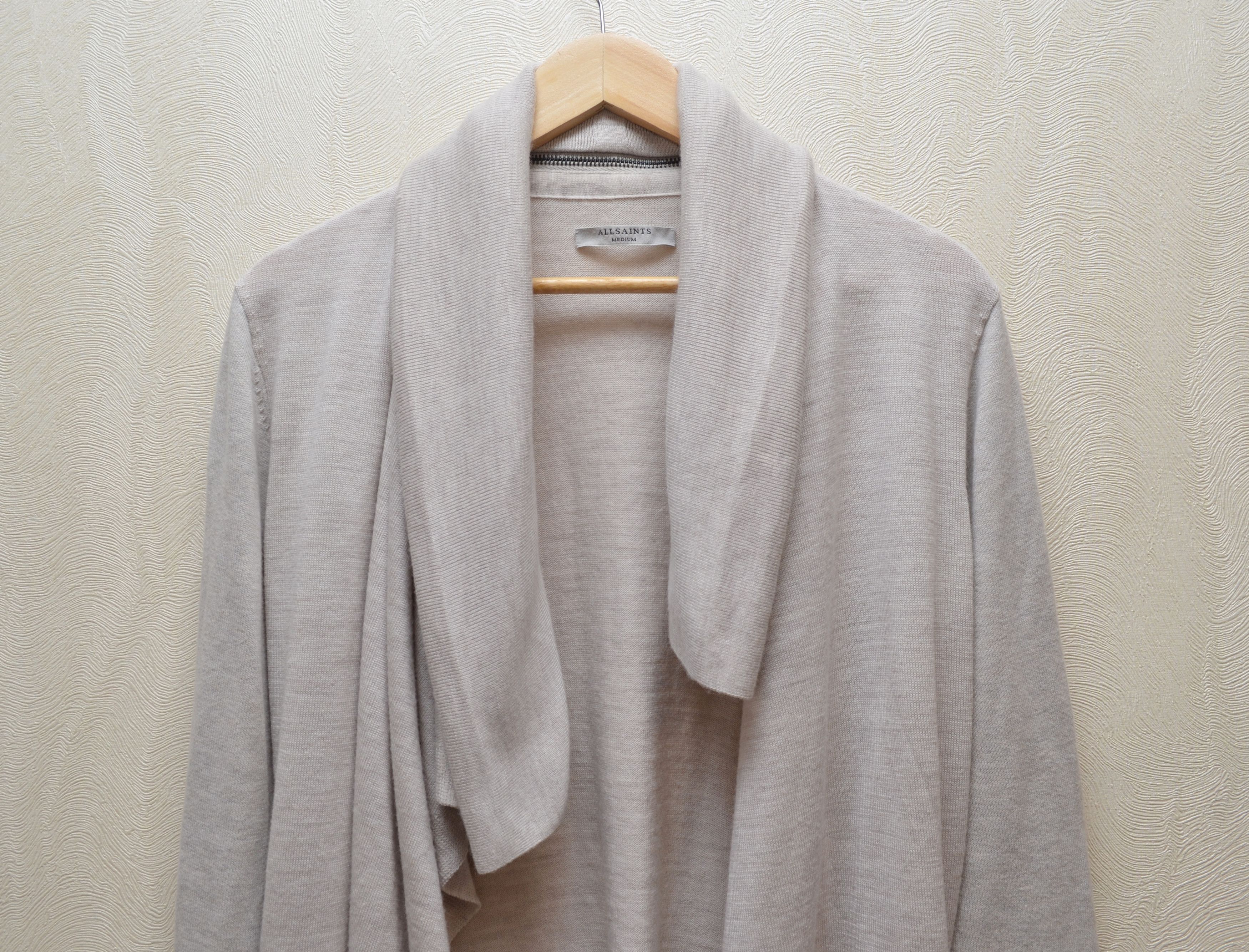 Allsaints × Designer AllSaints Dahlia Sweater Wool Open Cardigan Size M / US 6-8 / IT 42-44 - 4 Thumbnail