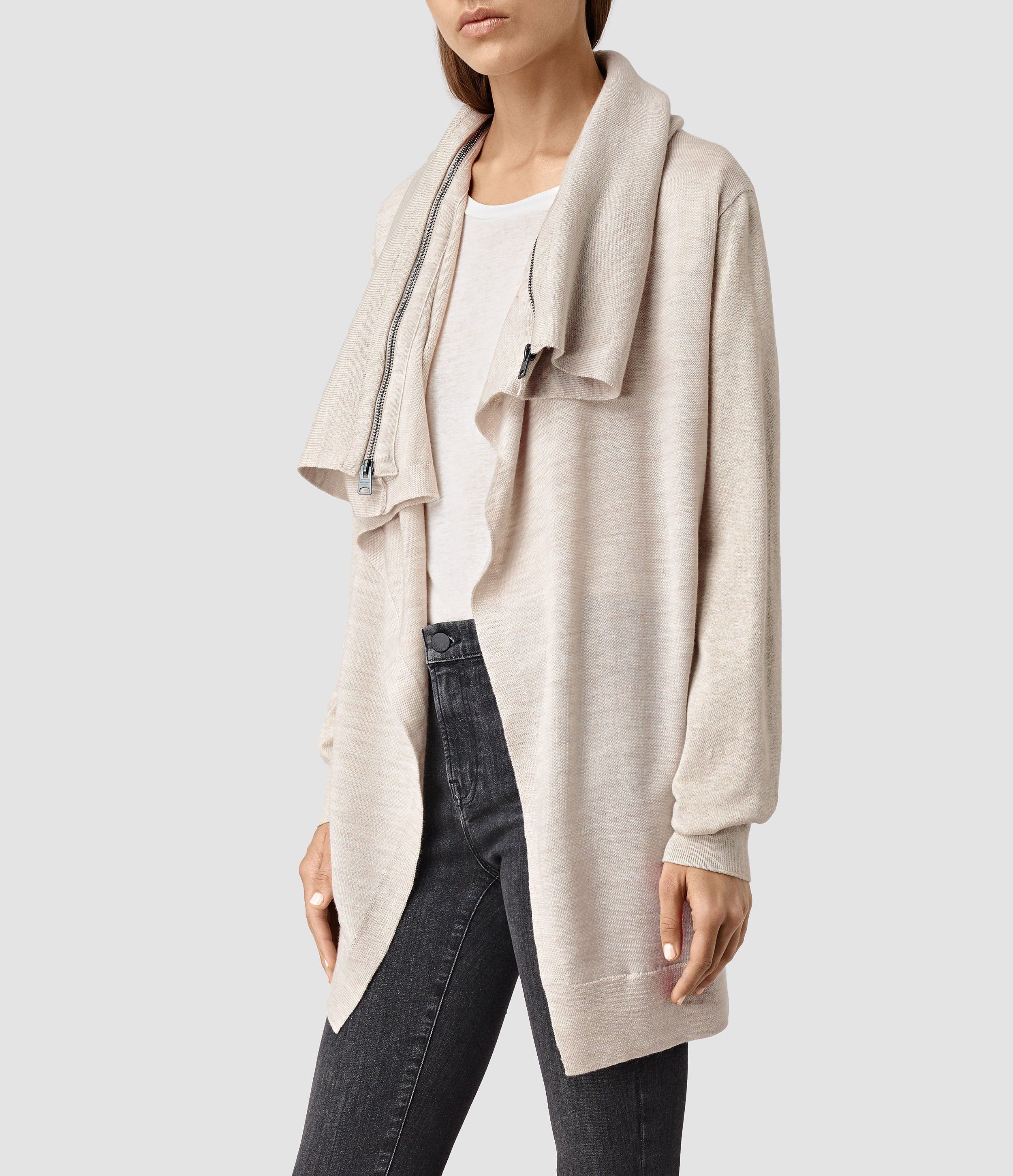 Allsaints × Designer AllSaints Dahlia Sweater Wool Open Cardigan Size M / US 6-8 / IT 42-44 - 2 Thumbnail