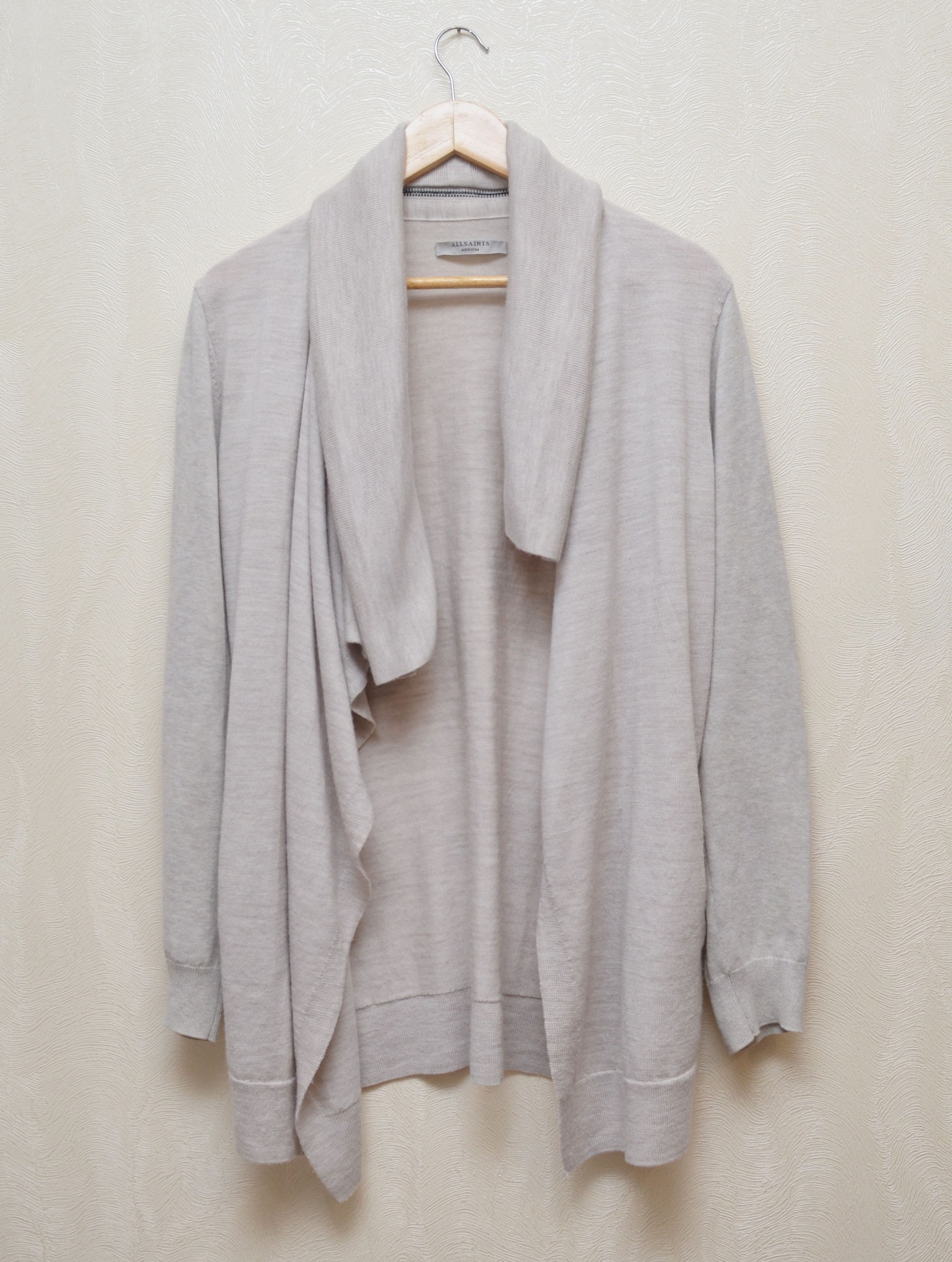 Allsaints × Designer AllSaints Dahlia Sweater Wool Open Cardigan Size M / US 6-8 / IT 42-44 - 3 Thumbnail