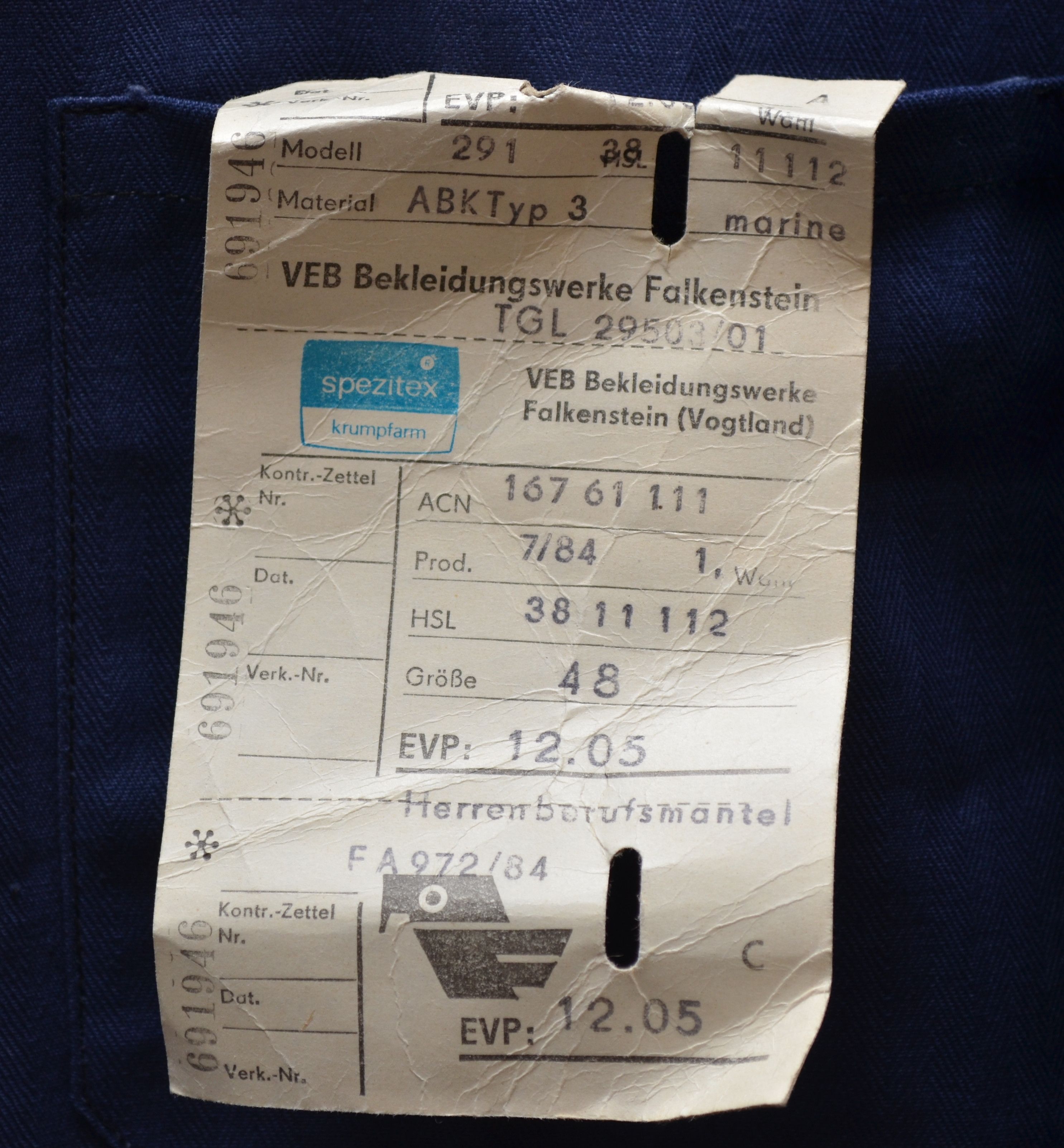 Le Laboureur × Vintage Vintage Spezitex Falkenstein French Chore Coat Jacket Long Size US M / EU 48-50 / 2 - 5 Thumbnail