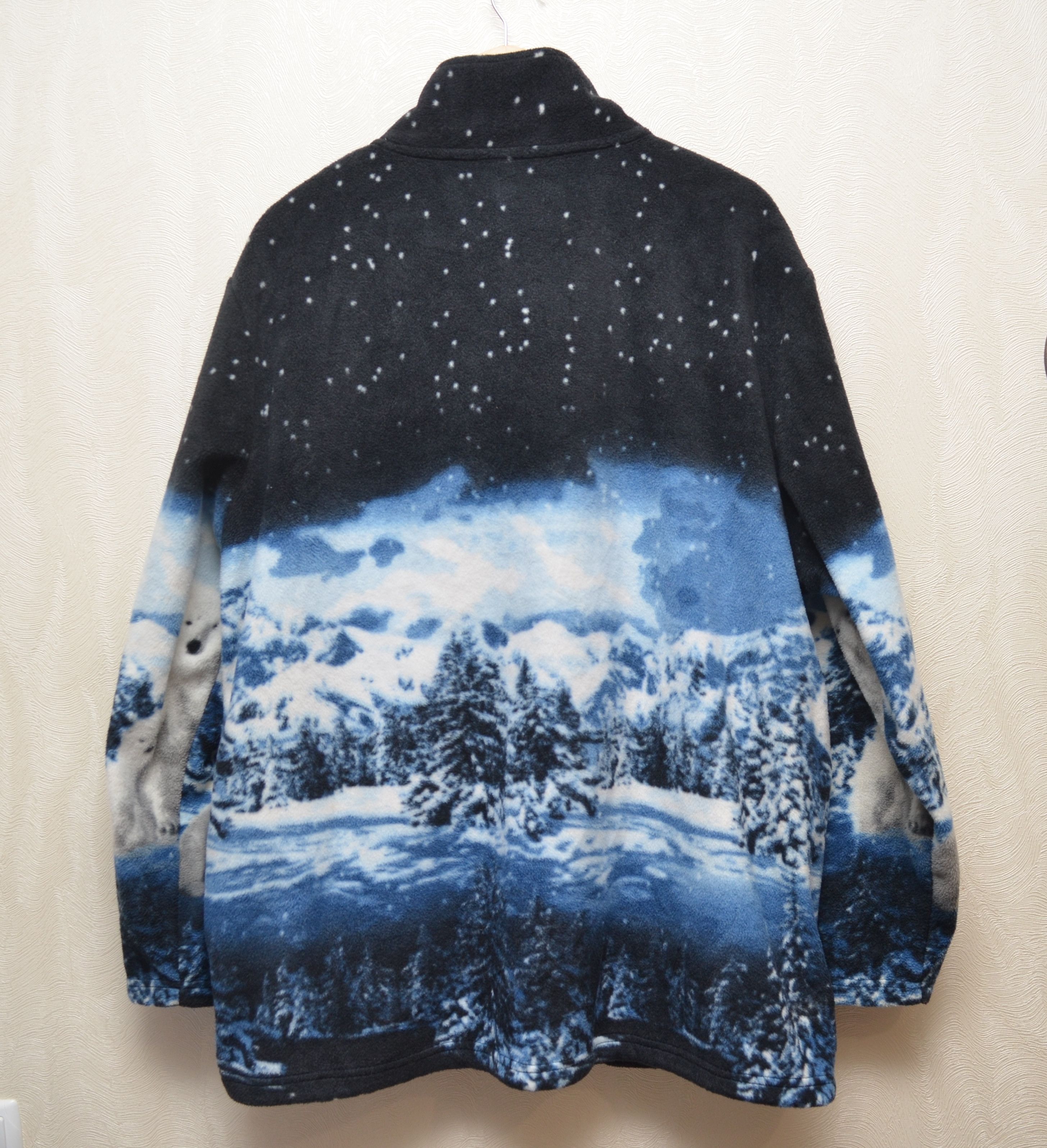 Vintage Vintage Polar Bear Fleece Jacket All Over Print Full Zip 90s Size US XXL / EU 58 / 5 - 4 Thumbnail