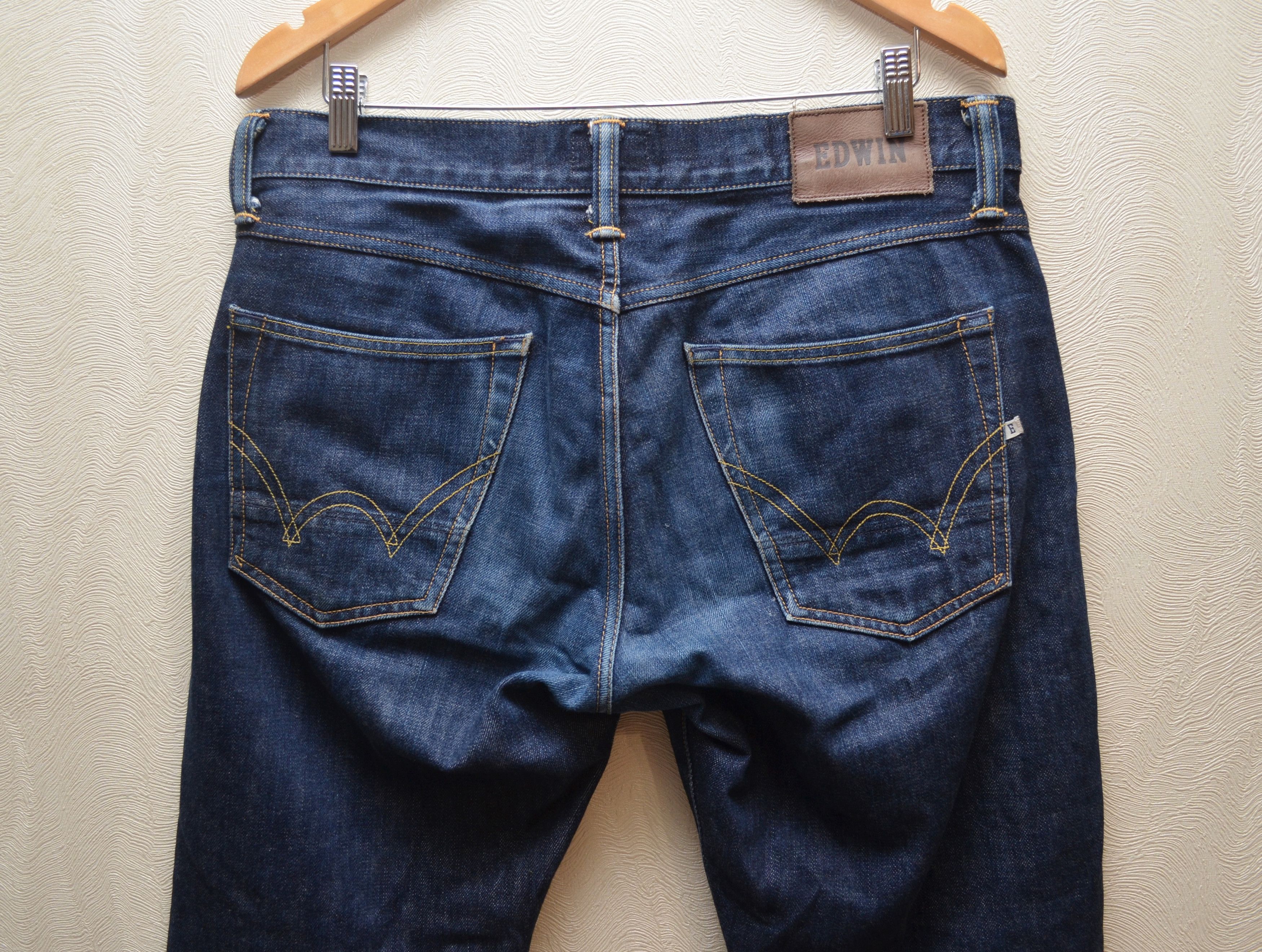 Edwin × Japanese Brand RARE 🔥 EDWIN ED-39 Regular Loose Selvage Jeans Size W32 L34 Size US 32 / EU 48 - 7 Thumbnail