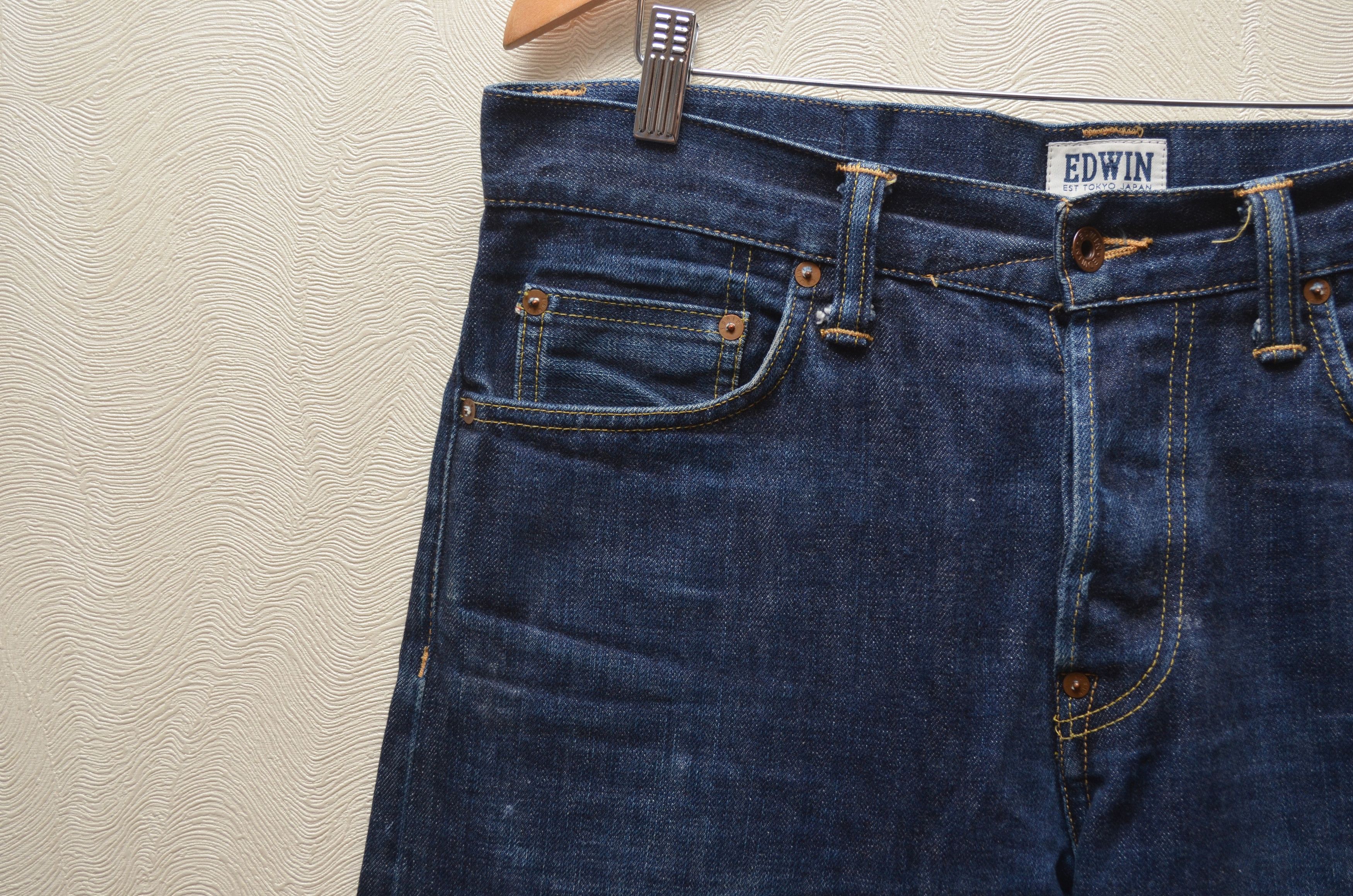 Edwin × Japanese Brand RARE 🔥 EDWIN ED-39 Regular Loose Selvage Jeans Size W32 L34 Size US 32 / EU 48 - 4 Thumbnail