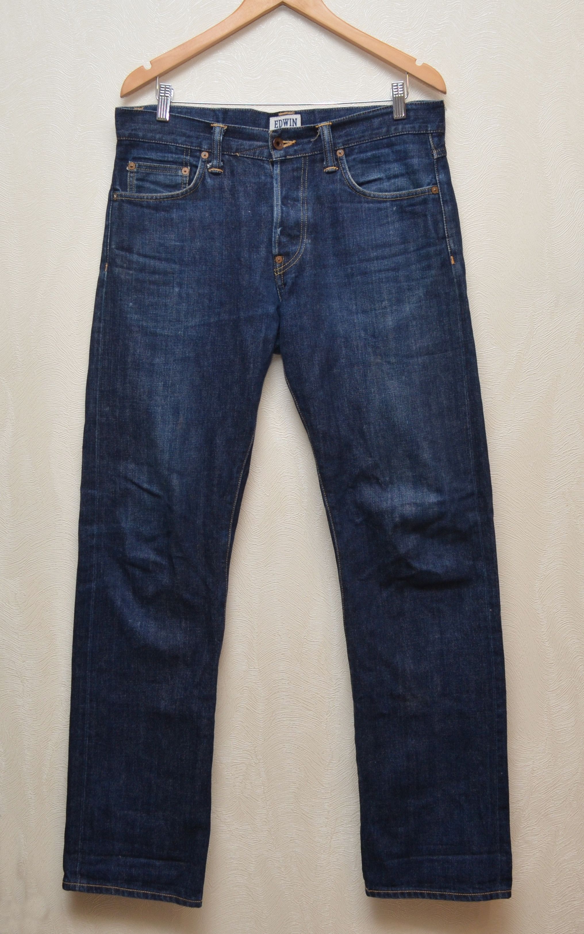 Edwin × Japanese Brand RARE 🔥 EDWIN ED-39 Regular Loose Selvage Jeans Size W32 L34 Size US 32 / EU 48 - 2 Thumbnail