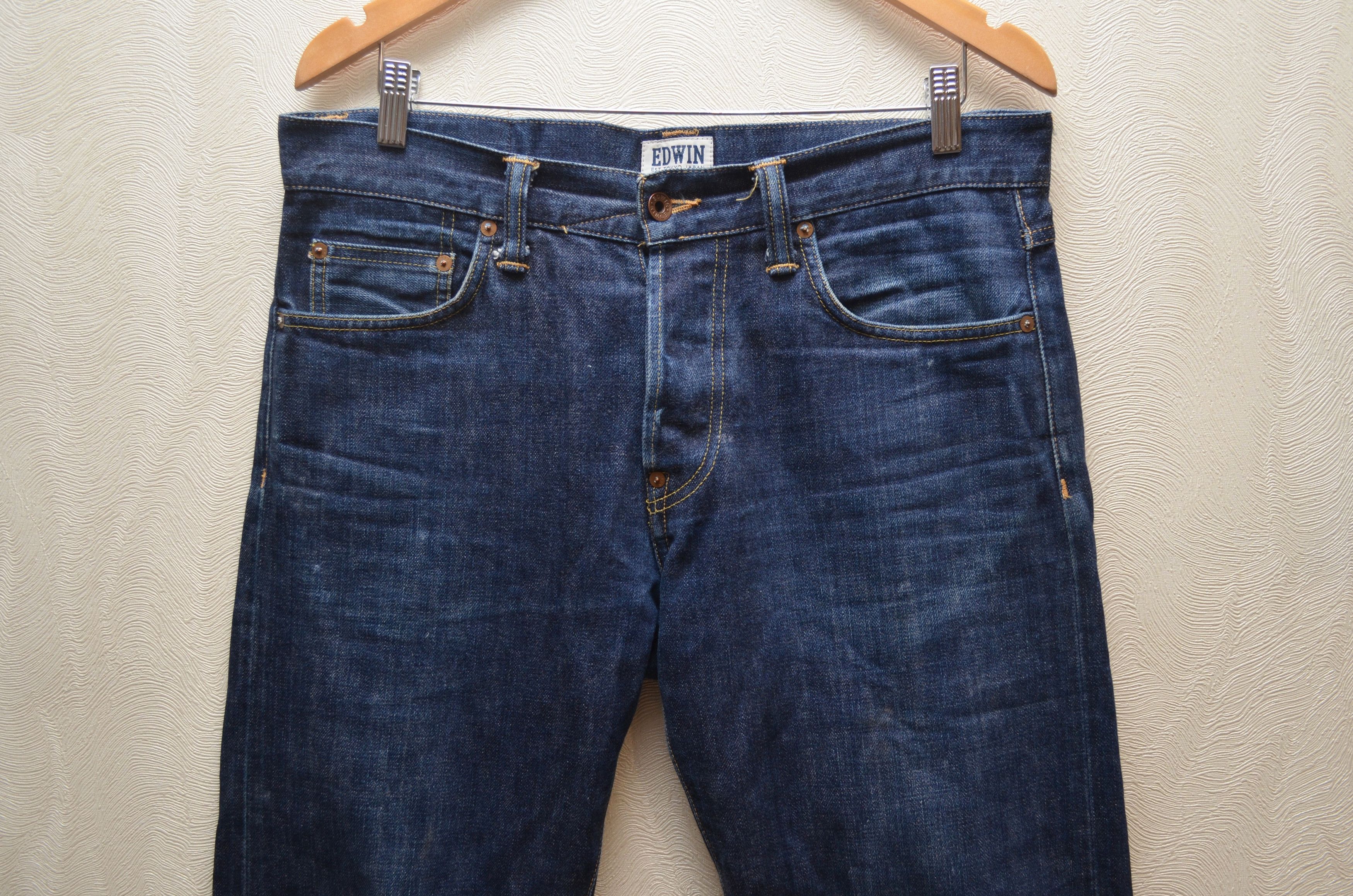 Edwin × Japanese Brand RARE 🔥 EDWIN ED-39 Regular Loose Selvage Jeans Size W32 L34 Size US 32 / EU 48 - 3 Thumbnail
