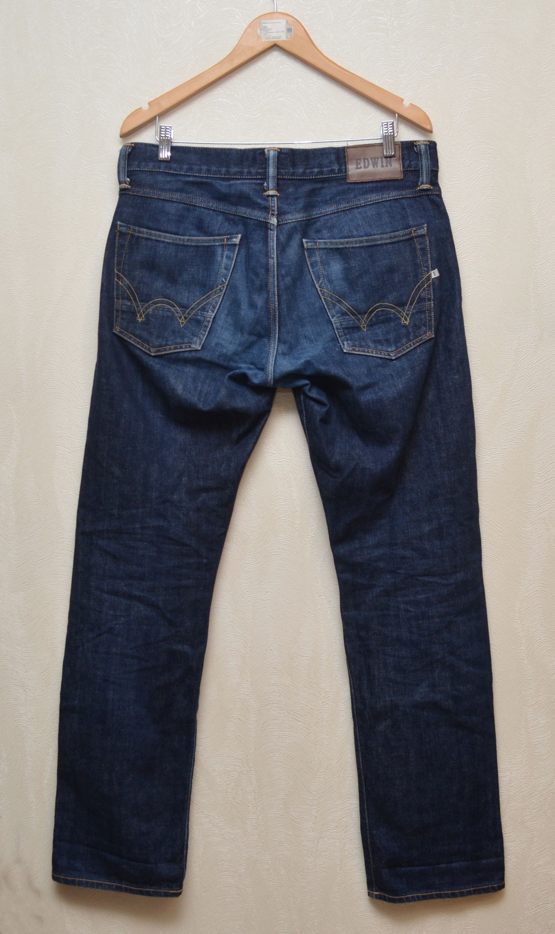 Edwin × Japanese Brand RARE 🔥 EDWIN ED-39 Regular Loose Selvage Jeans Size W32 L34 Size US 32 / EU 48 - 6 Thumbnail