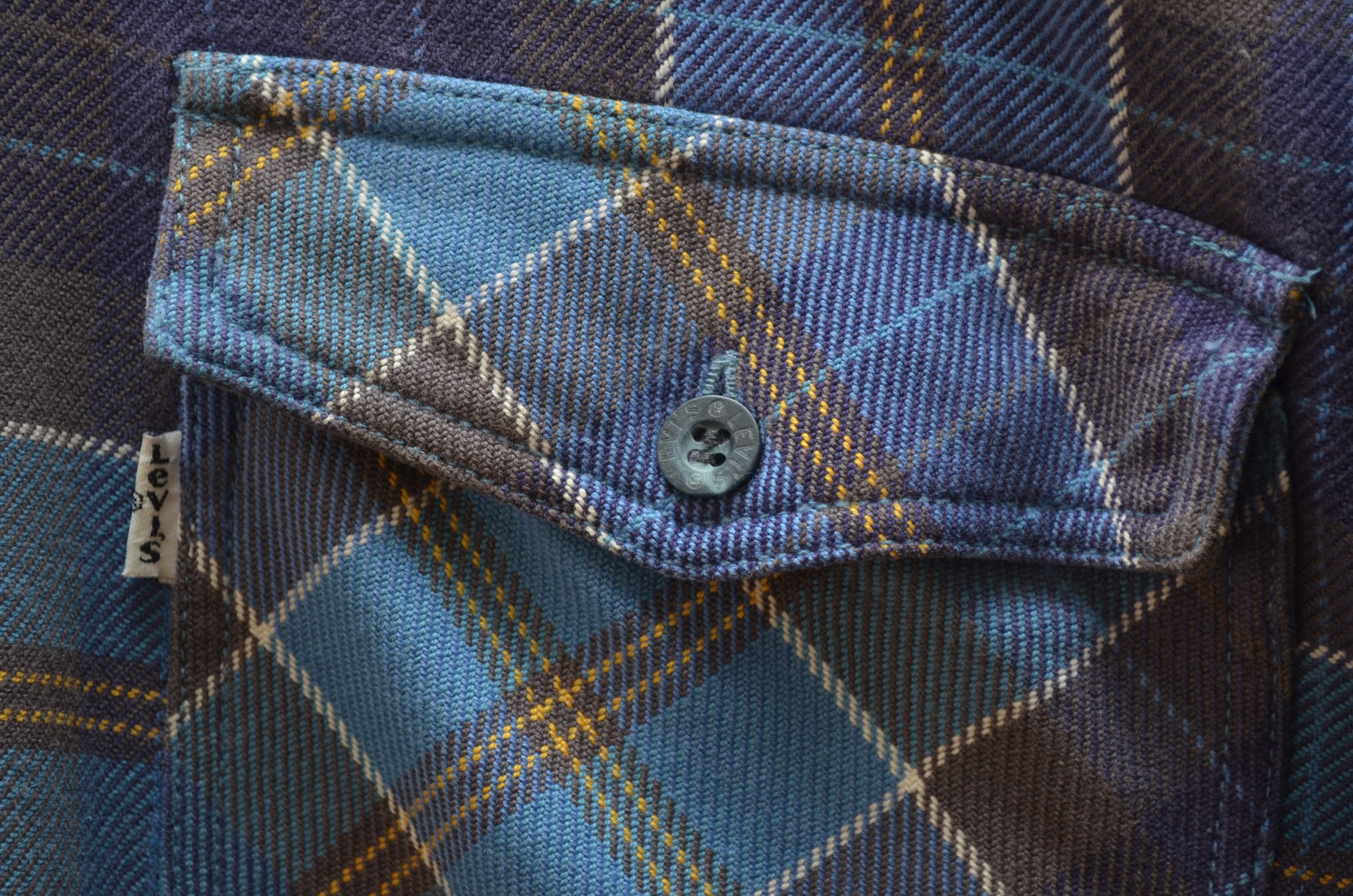Levi's × Levi's Vintage Clothing × Vintage Levis Vintage Check Plaid Flannel Blue Shirt Size S Rare 90s Size US S / EU 44-46 / 1 - 5 Thumbnail
