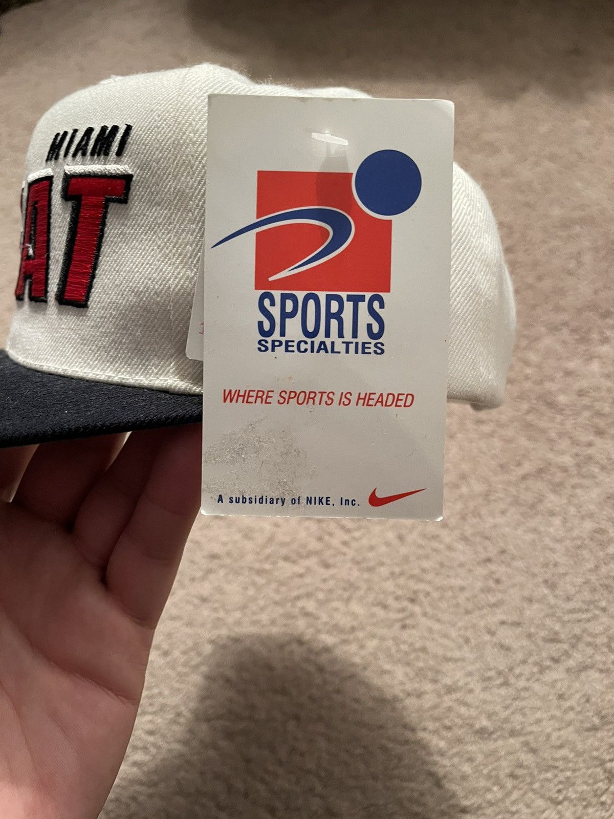 NBA × Sports Specialties × Vintage Vintage 90s Sports Specialties Shadow Miami Heat Snapback Size ONE SIZE - 5 Thumbnail