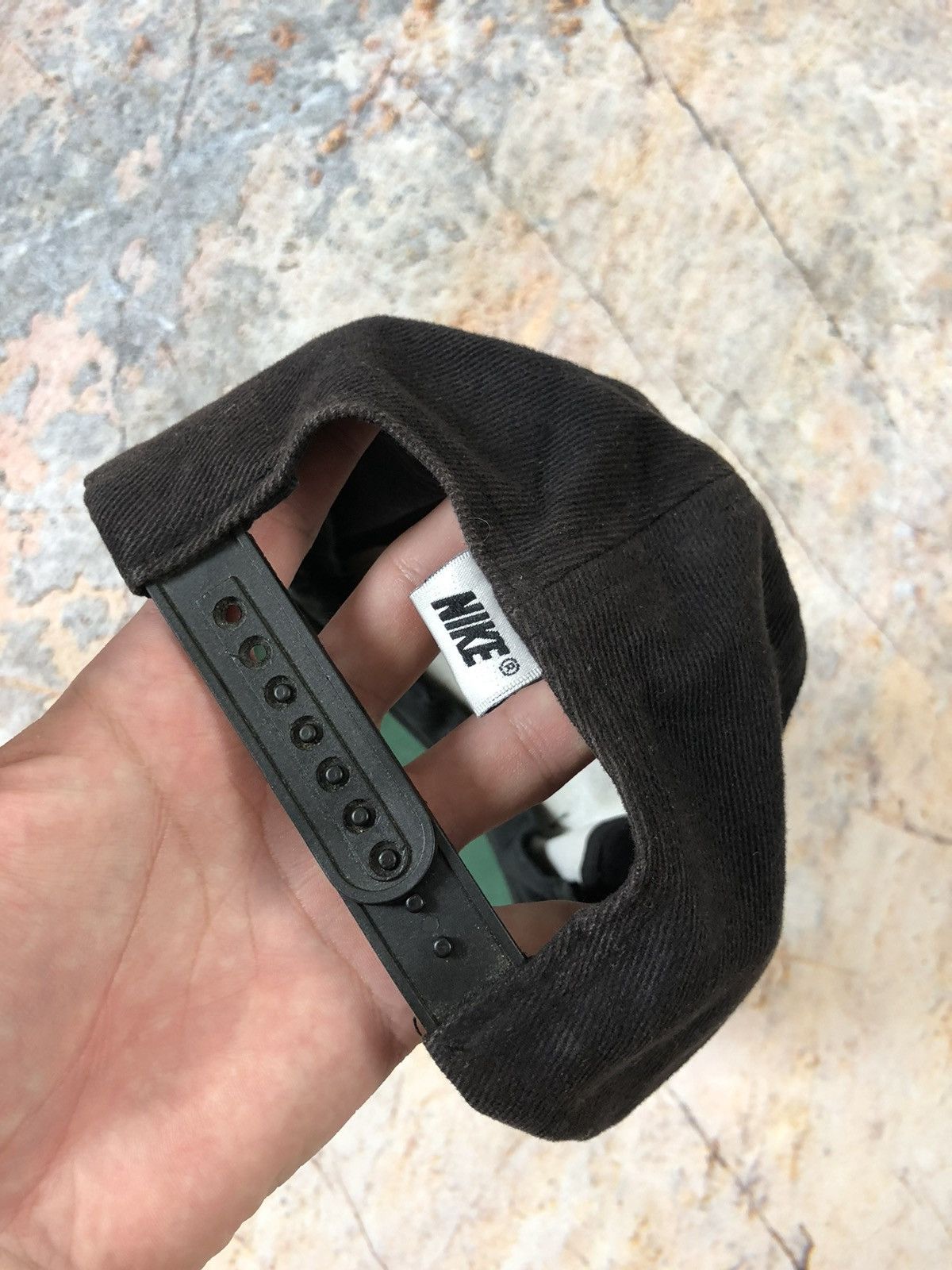 Nike × Vintage Nike air vintage black big logo cap Size ONE SIZE - 5 Thumbnail