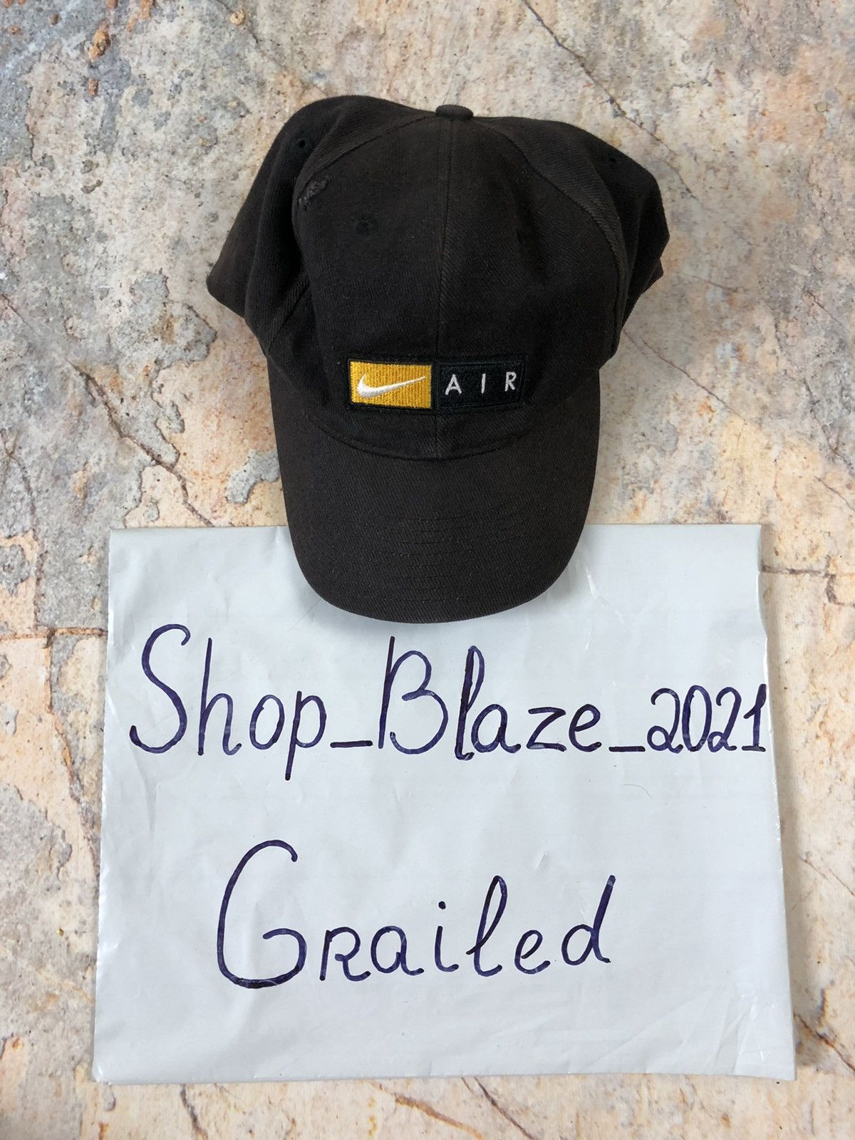 Nike × Vintage Nike air vintage black big logo cap Size ONE SIZE - 3 Thumbnail