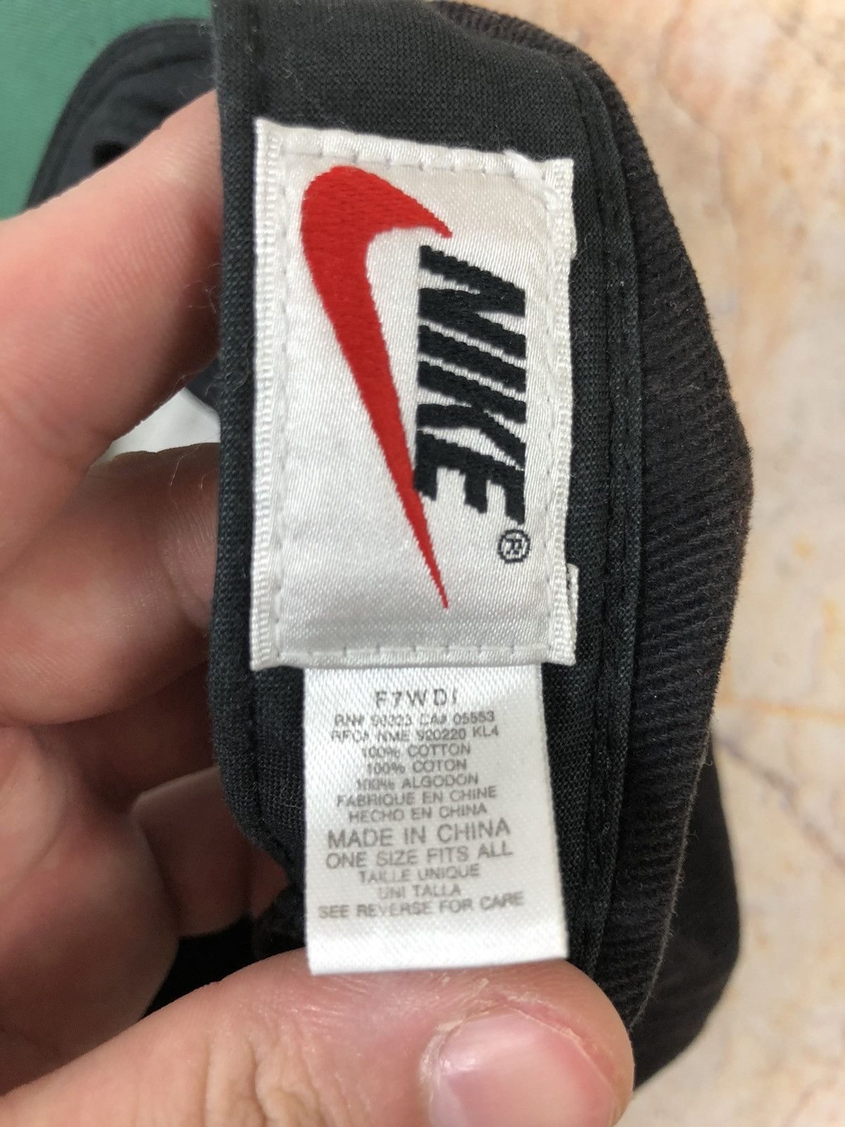 Nike × Vintage Nike air vintage black big logo cap Size ONE SIZE - 7 Thumbnail