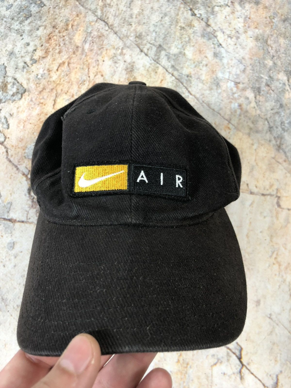 Nike × Vintage Nike air vintage black big logo cap Size ONE SIZE - 1 Thumbnail