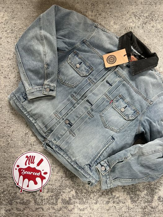 Stussy Levis x Stussy Embossed Trucker Denim Jacket | Grailed