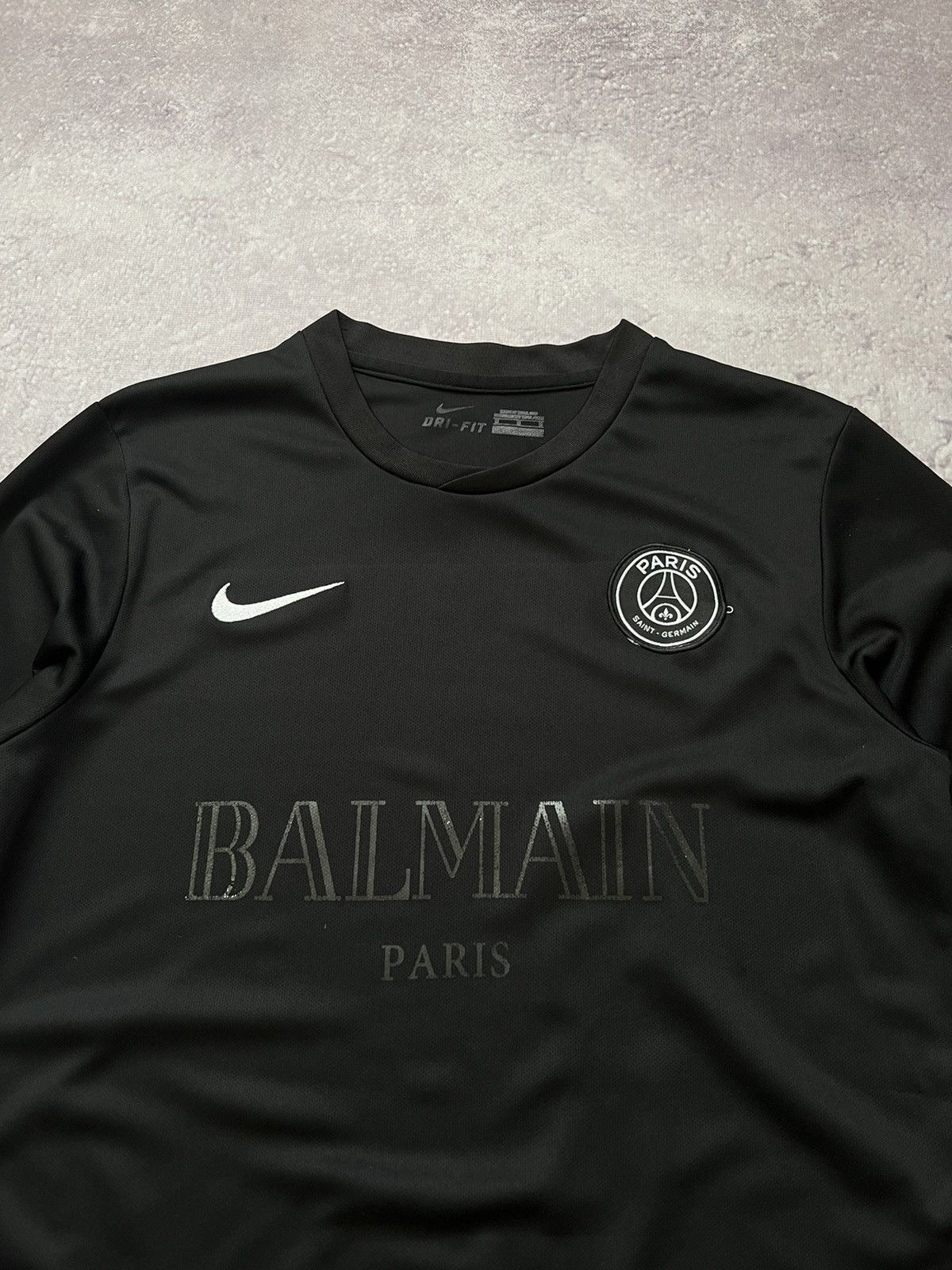 Nike Streetwear PSG Nike Balmain long sleeve jersey size M Grailed