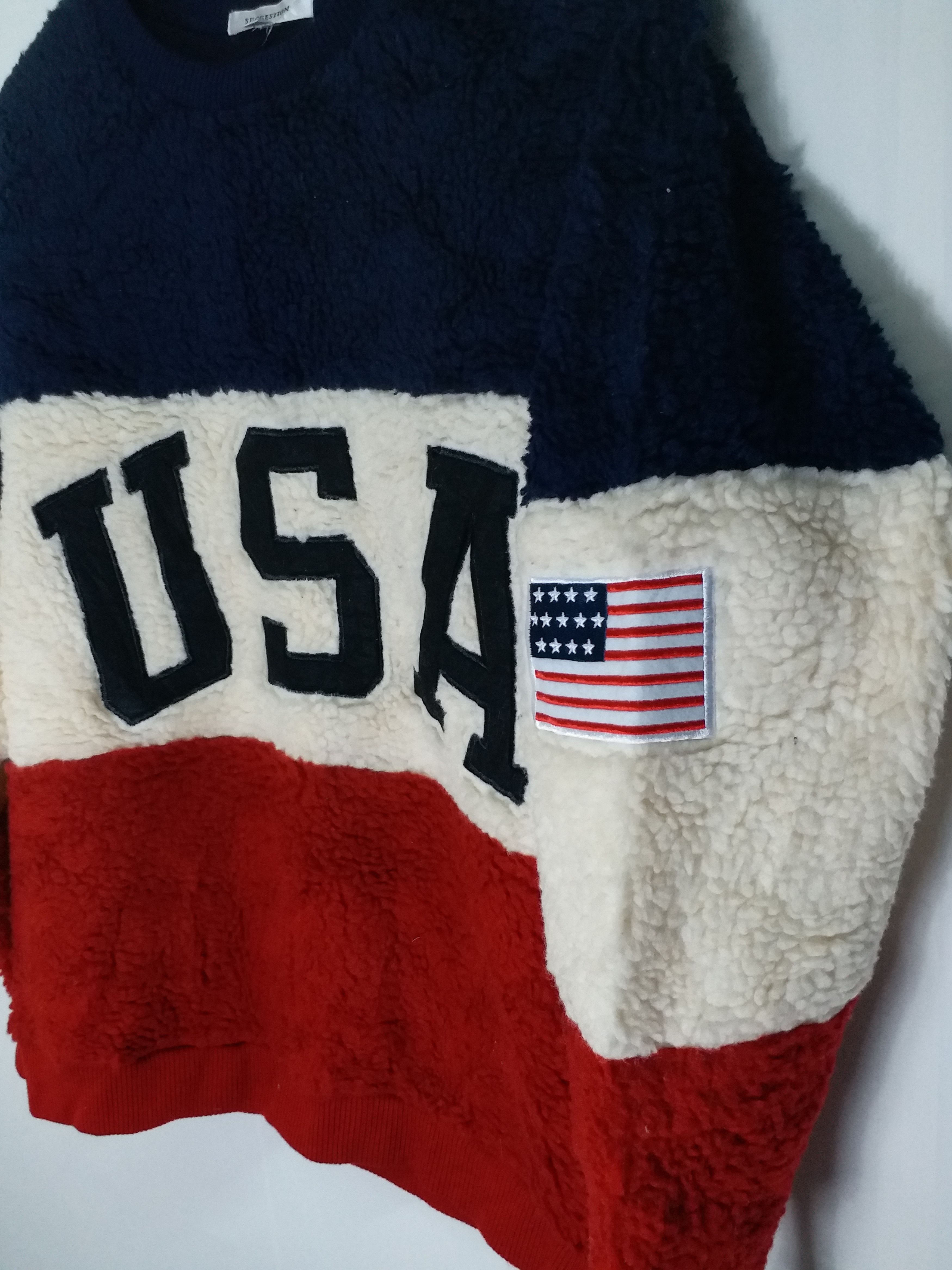 Other ❌OFFER SALE TODAY💥Fleece Sherpa Color Block Big Logo USA M Size US M / EU 48-50 / 2 - 3 Thumbnail