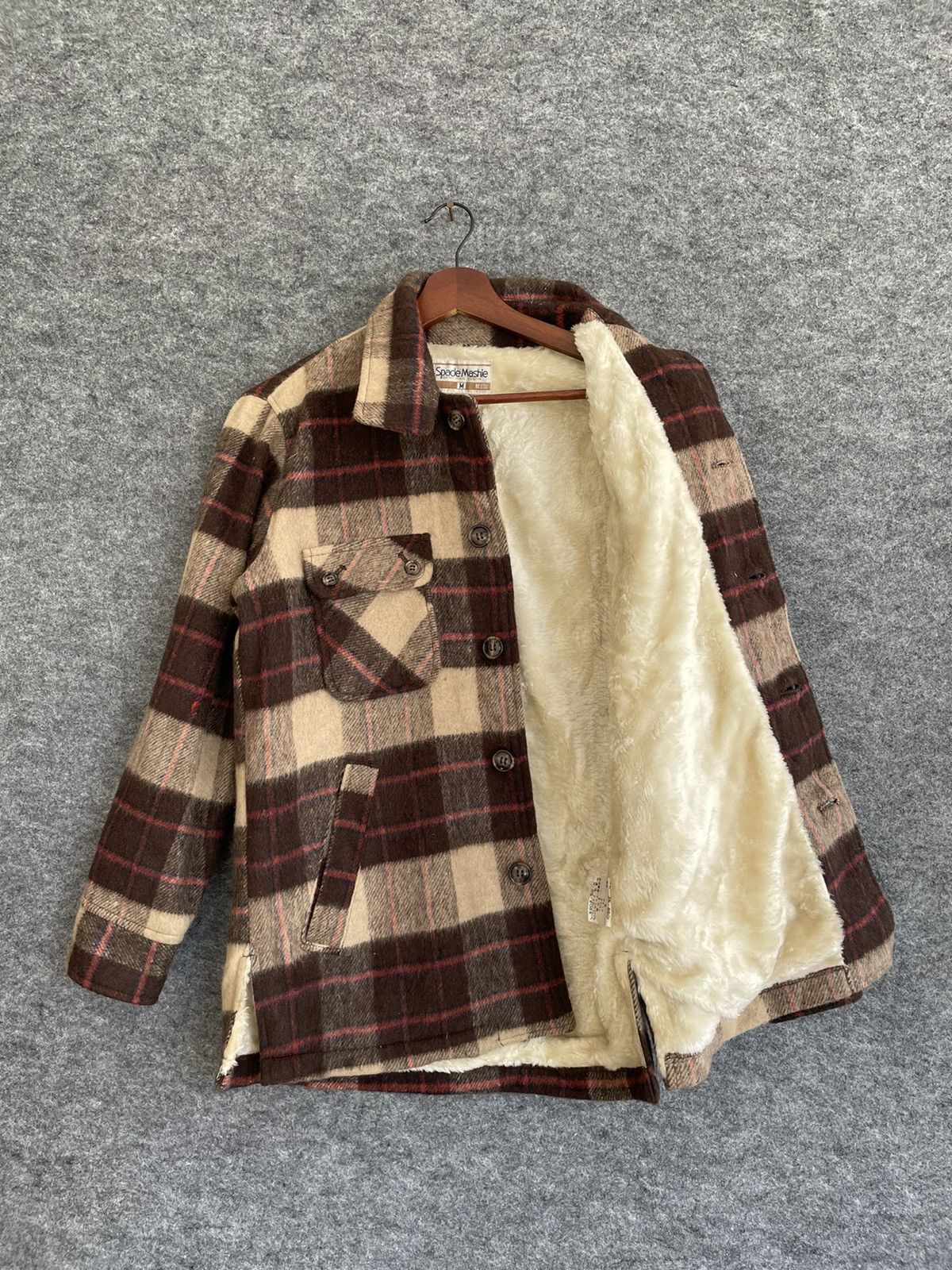 Japanese Brand × Vintage VINTAGE SPADE MASHIE TARTAN SHEARLING JACKET Size US M / EU 48-50 / 2 - 5 Thumbnail