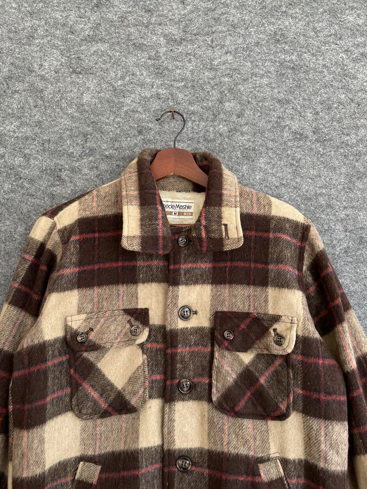 Japanese Brand × Vintage VINTAGE SPADE MASHIE TARTAN SHEARLING JACKET Size US M / EU 48-50 / 2 - 2 Thumbnail