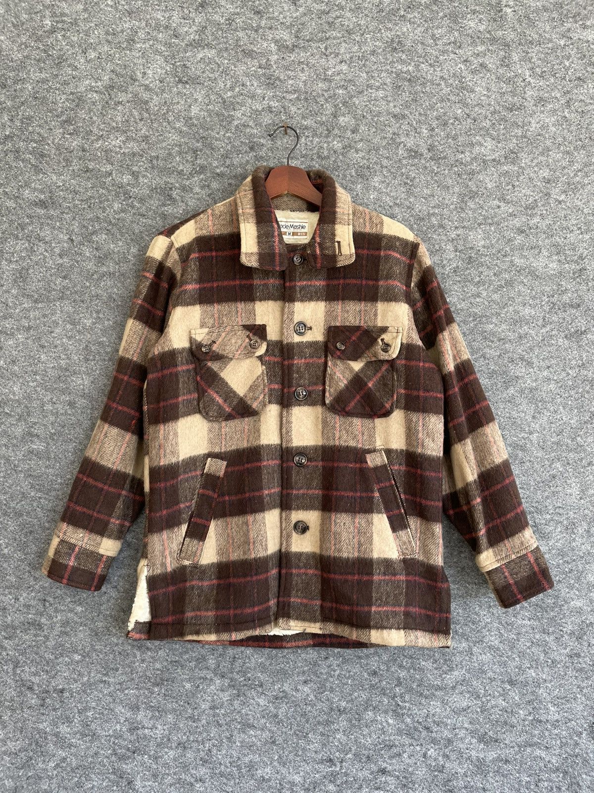 Japanese Brand × Vintage VINTAGE SPADE MASHIE TARTAN SHEARLING JACKET Size US M / EU 48-50 / 2 - 1 Thumbnail